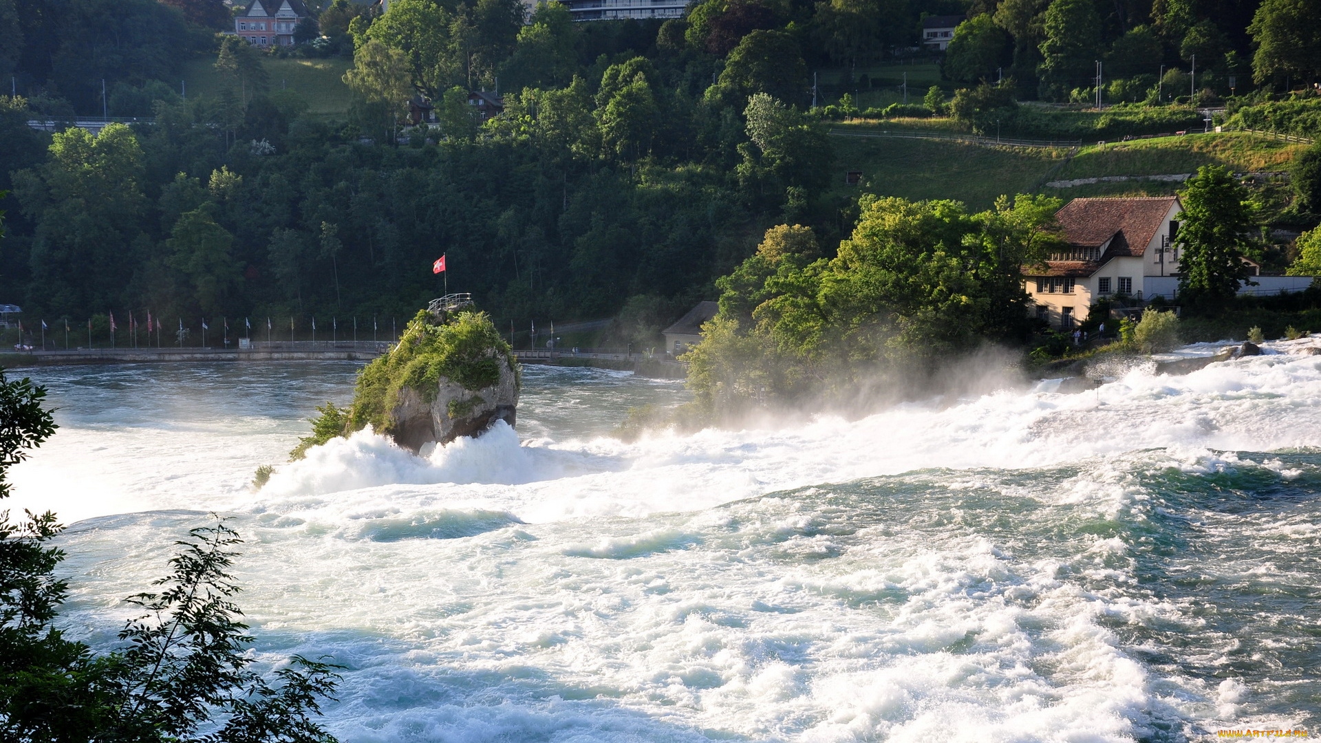 rhine, falls, switzerland, природа, водопады, водопад