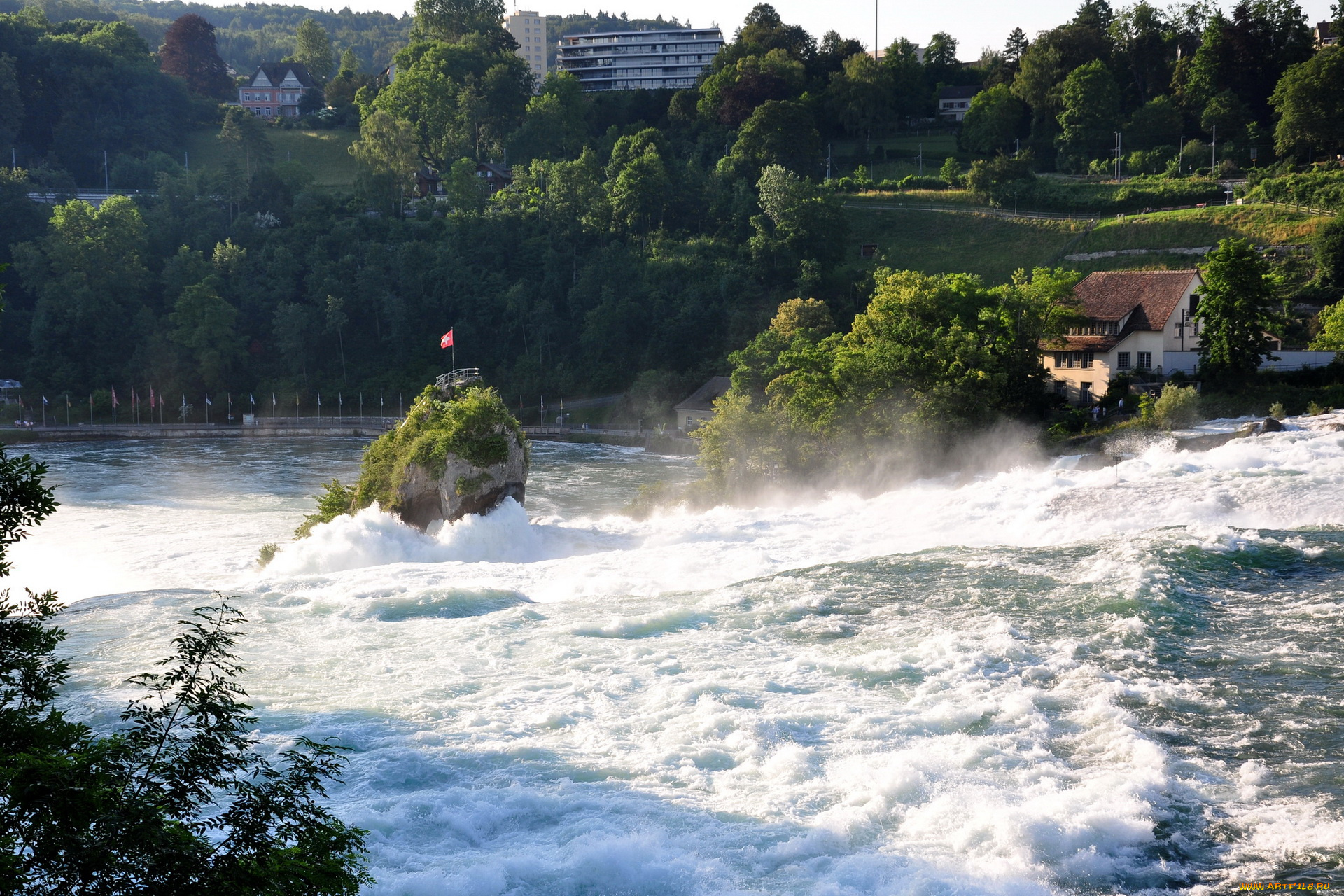 rhine, falls, switzerland, природа, водопады, водопад