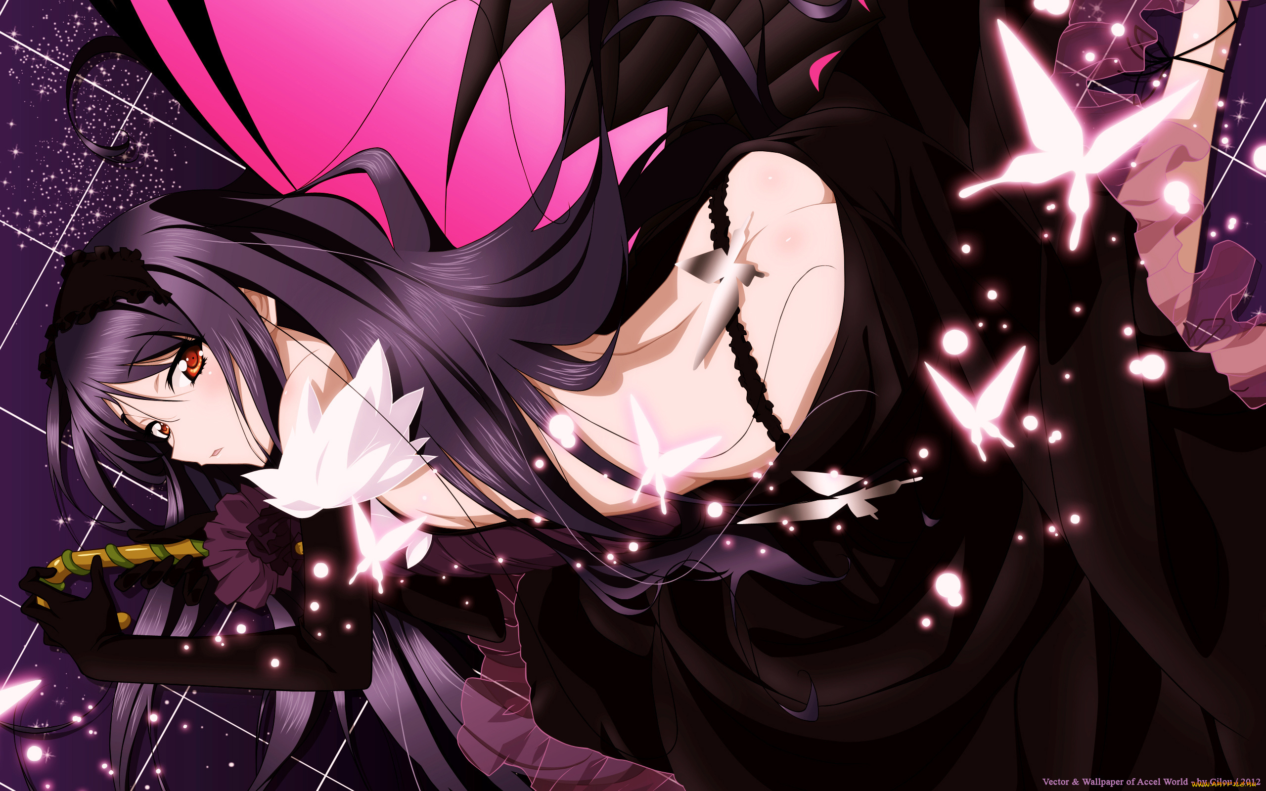 аниме, accel, world, kuroyukihime