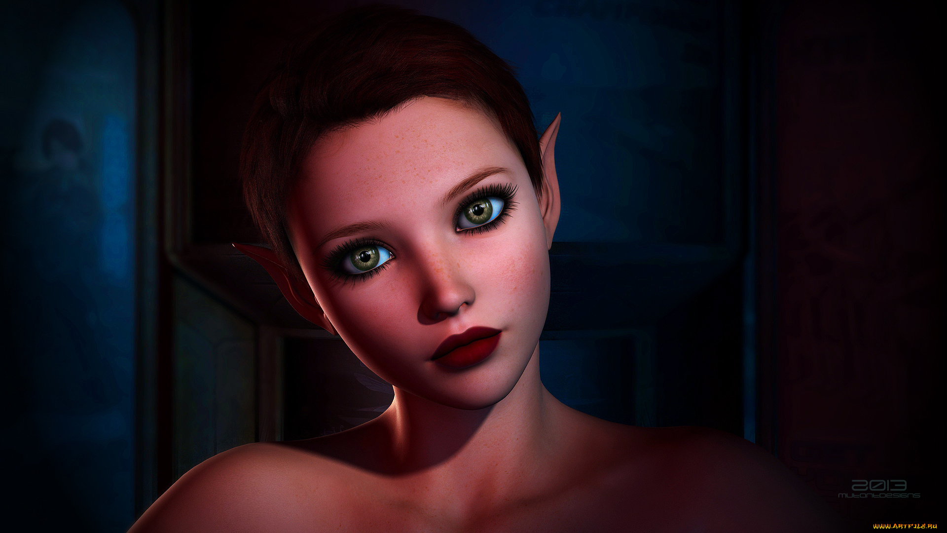 3д, графика, elves, эльфы, глаза