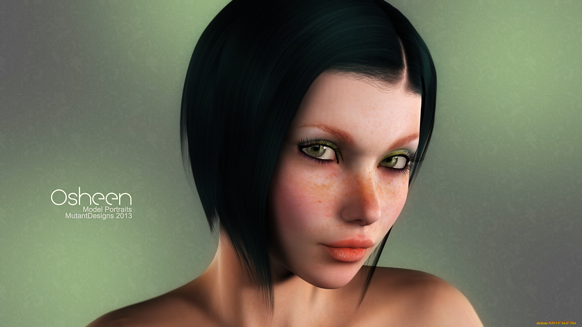 3д, графика, portraits, портрет, девушка, глаза