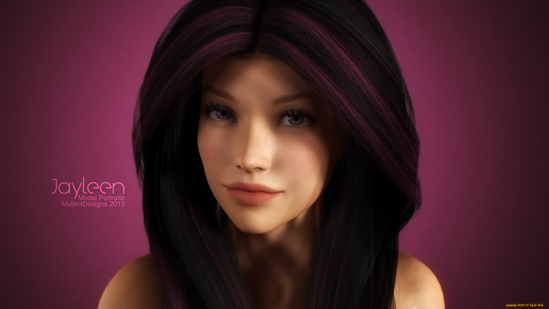 3д, графика, portraits, портрет, глаза, девушка