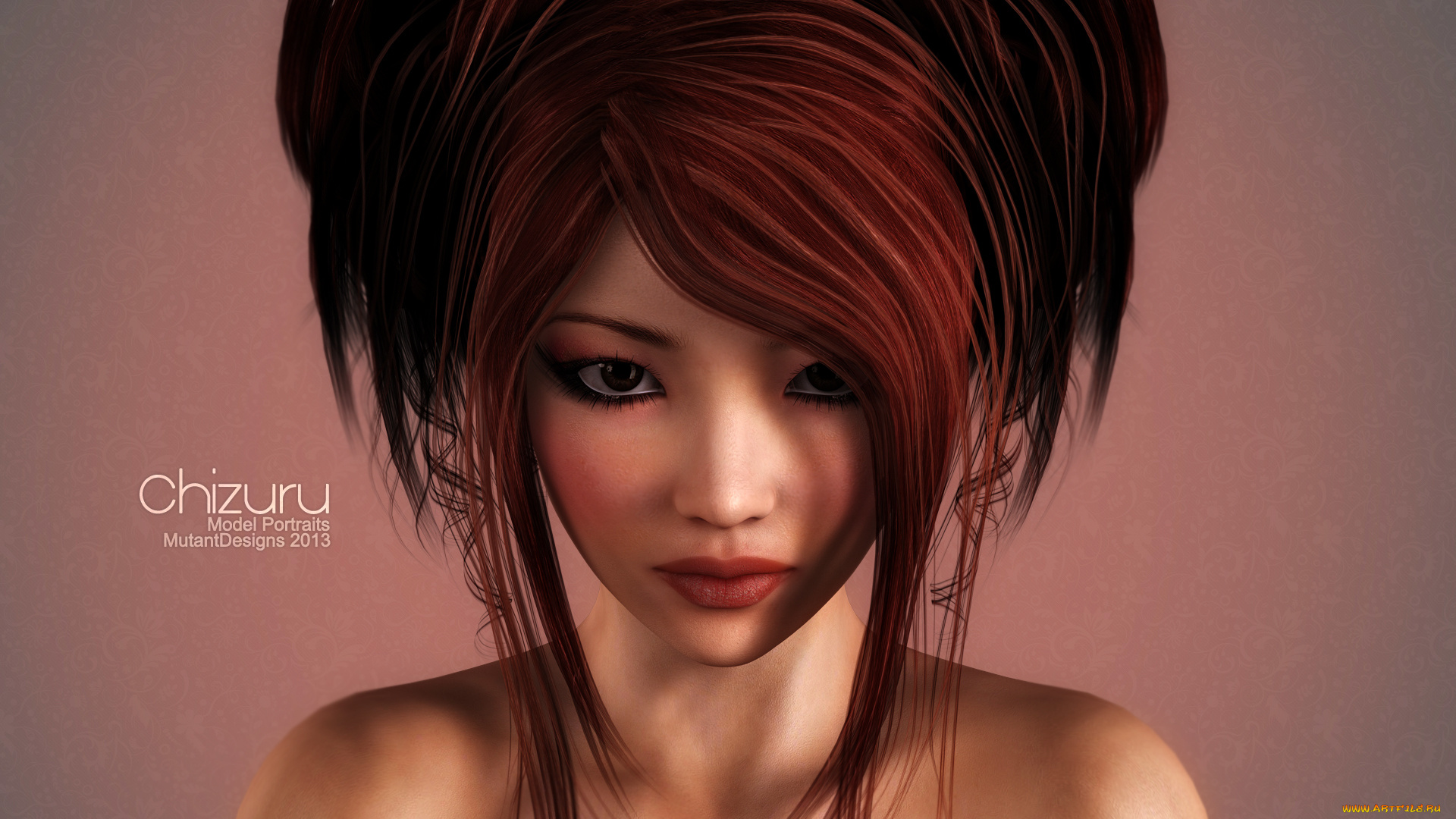 3д, графика, portraits, портрет, глаза, девушка