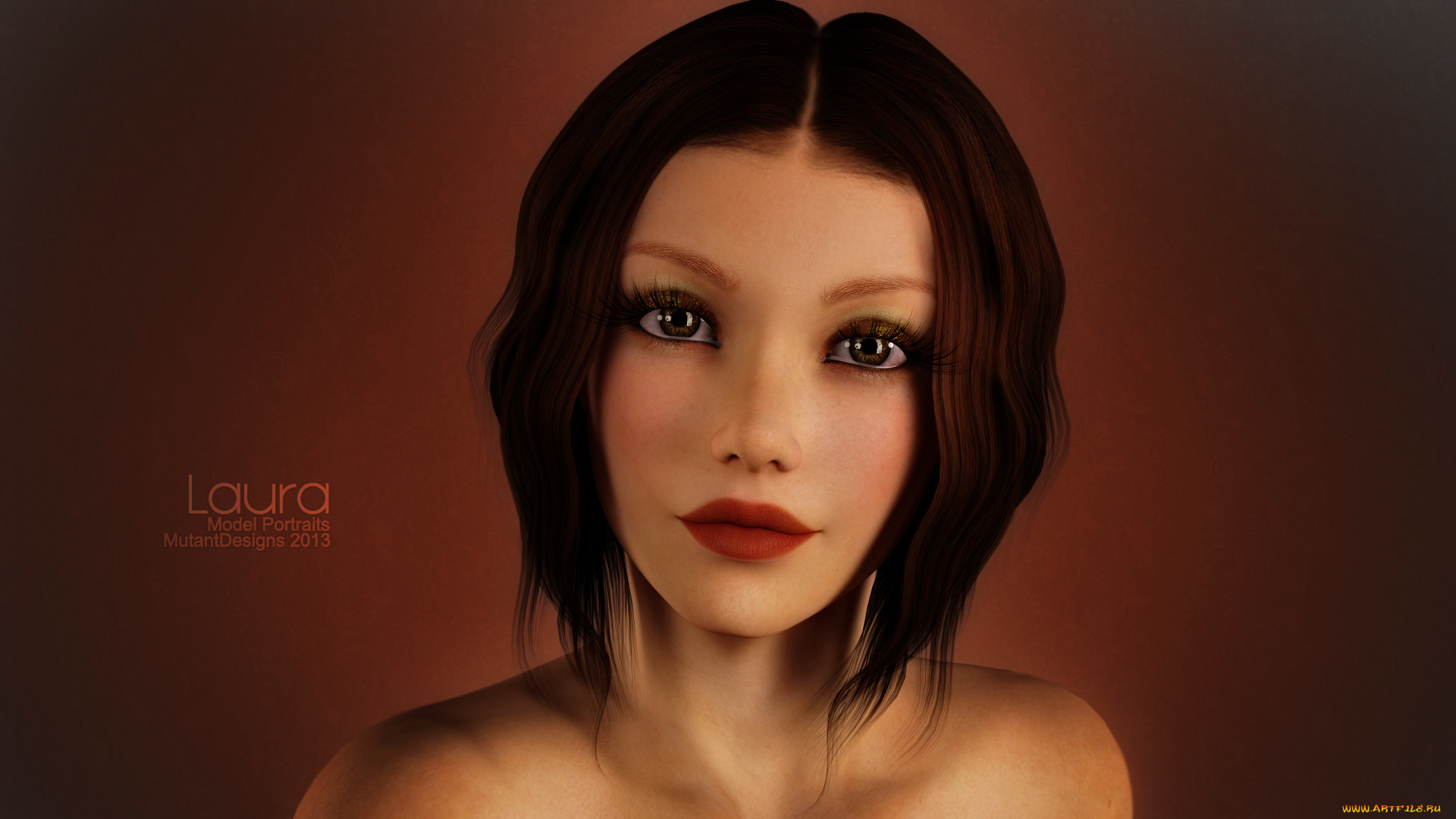 3д, графика, portraits, портрет, глаза, девушка