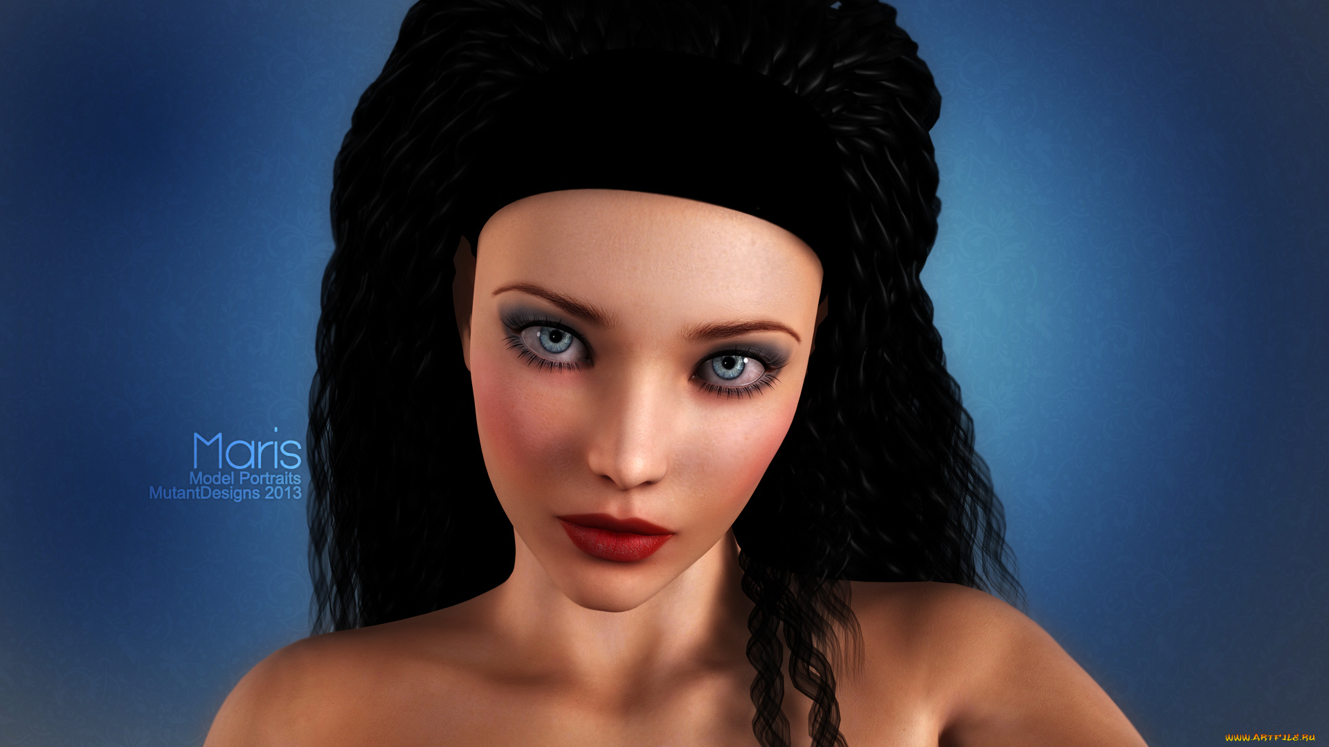 3д, графика, portraits, портрет, глаза, девушка