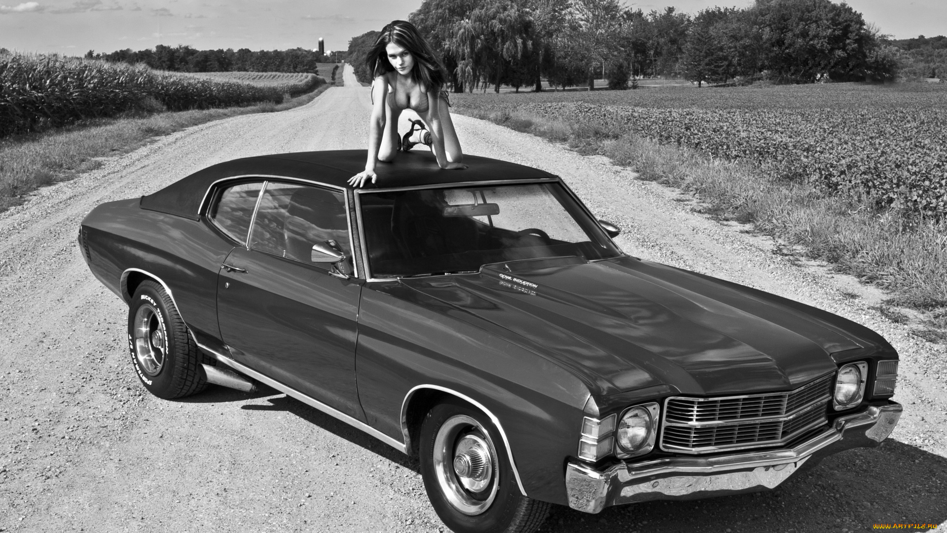 автомобили, -авто, с, девушками, chevelle