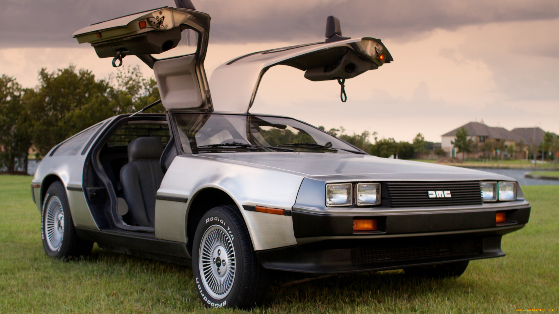 автомобили, dmc, grey, delorean