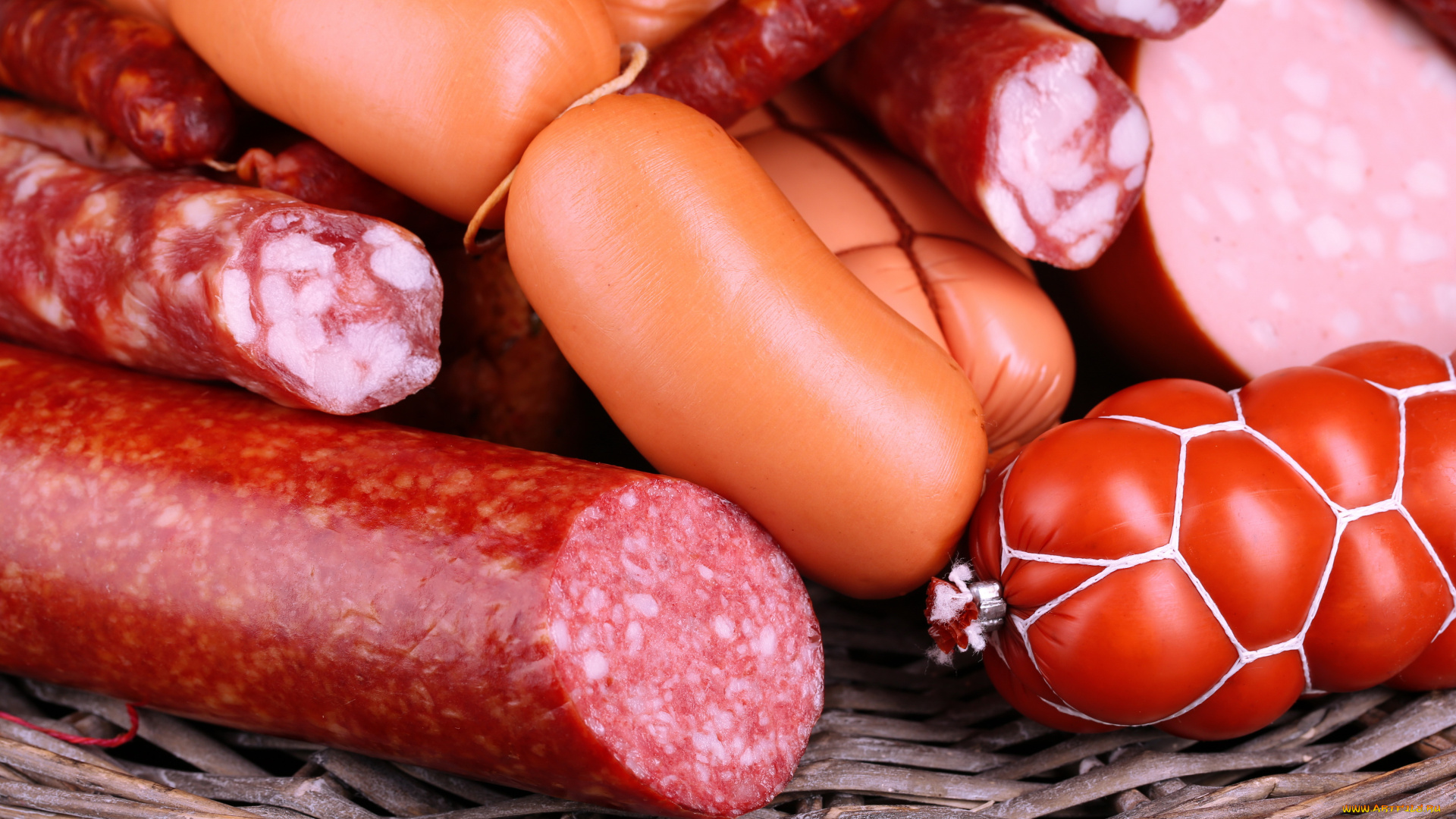 еда, колбасные, изделия, много, колбаса