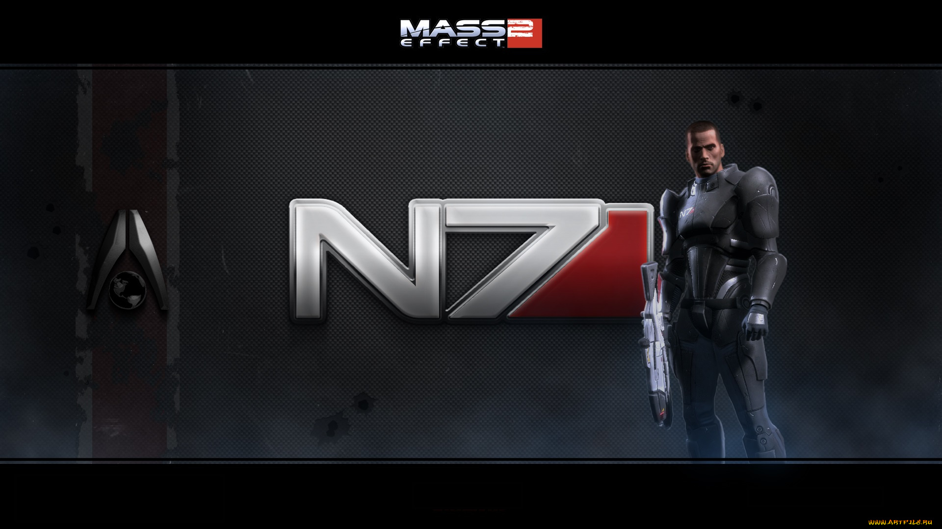 видео, игры, mass, effect, 2, shepard, шепард, капитан, эффект, масс, alliance, commander, оружие, альянс