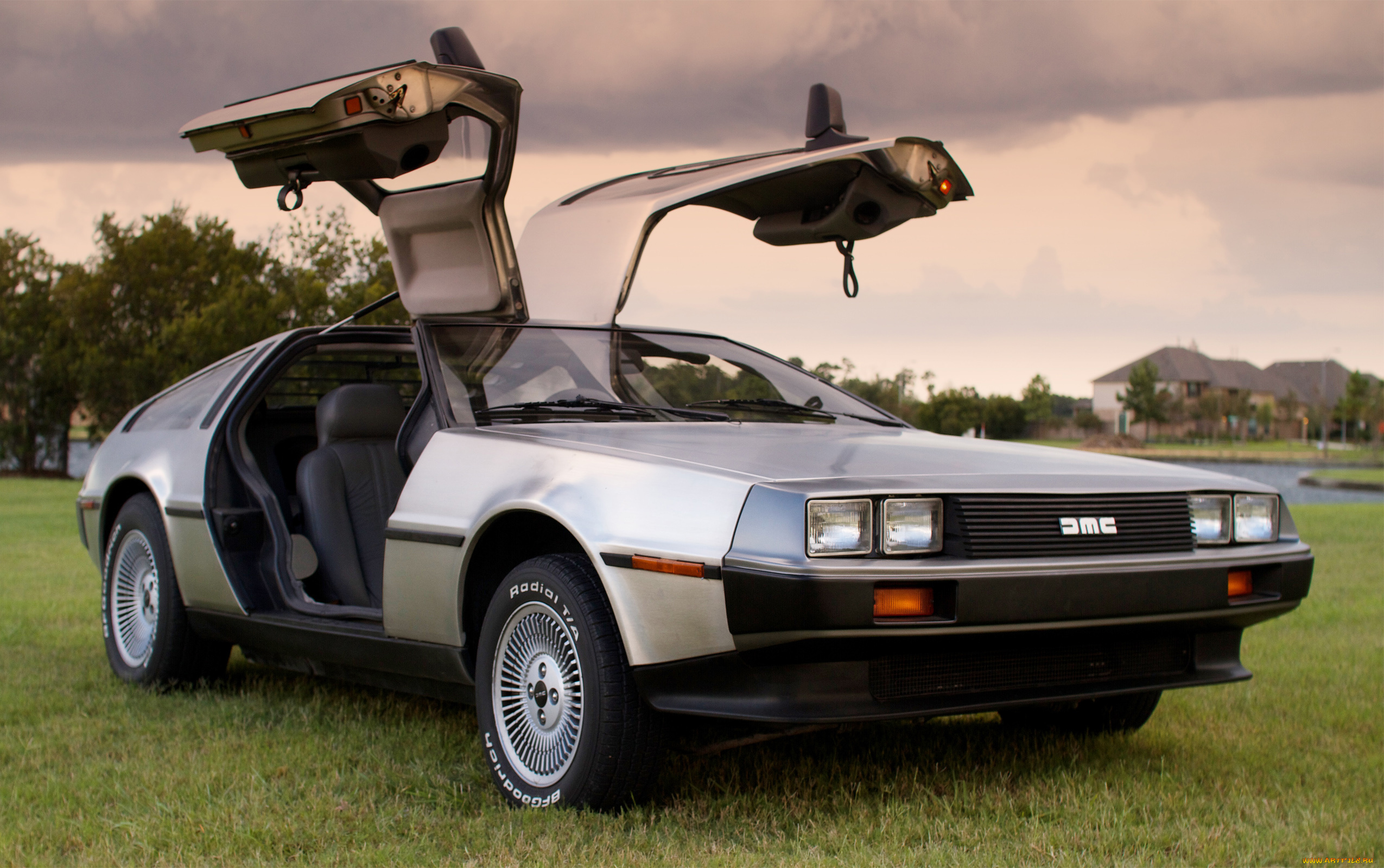 автомобили, dmc, grey, delorean