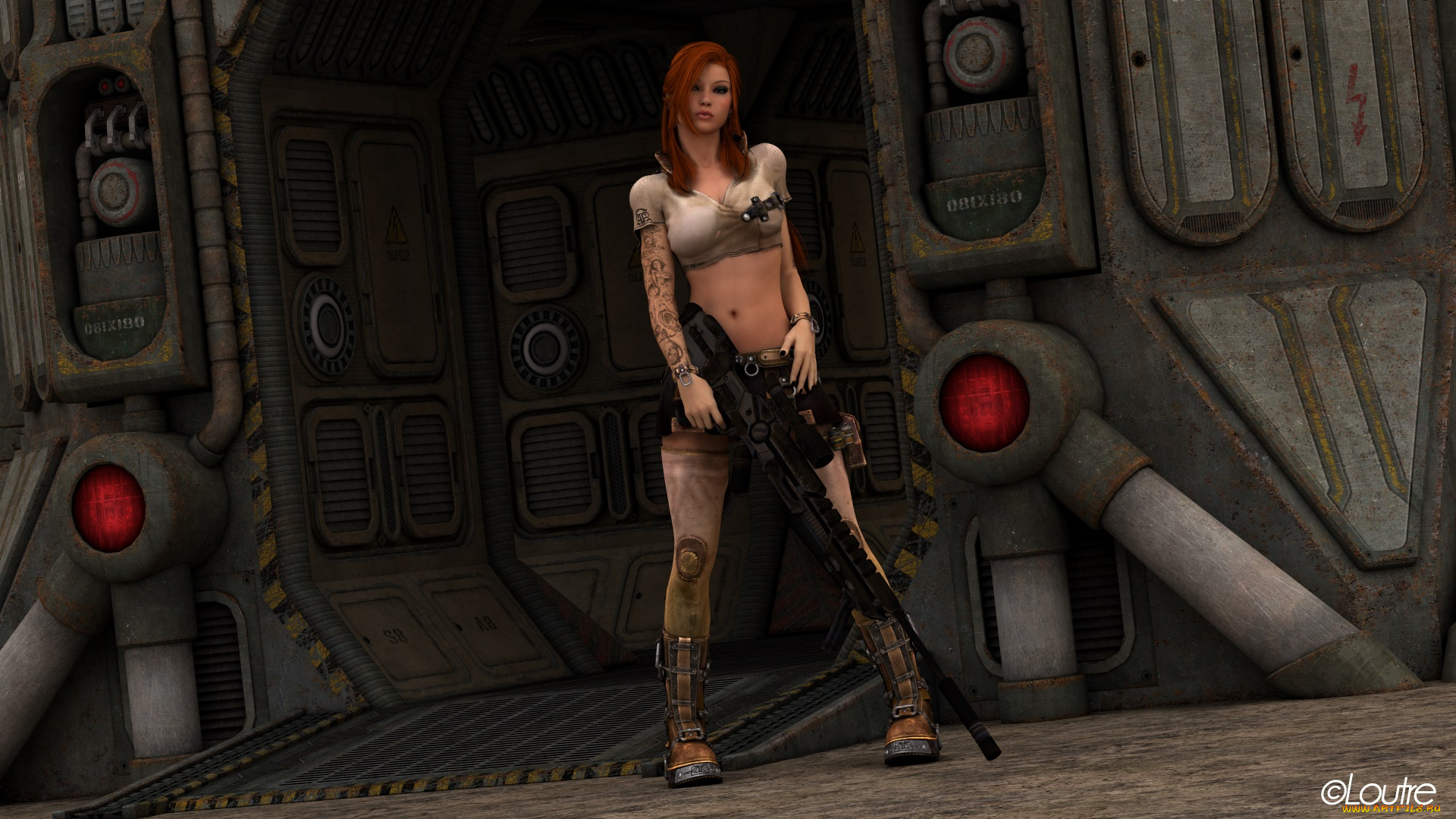 3д, графика, фантазия, , fantasy, фон, взгляд, девушка