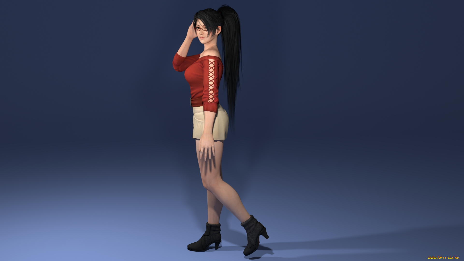 3д, графика, люди, , people, девушка, взгляд, фон