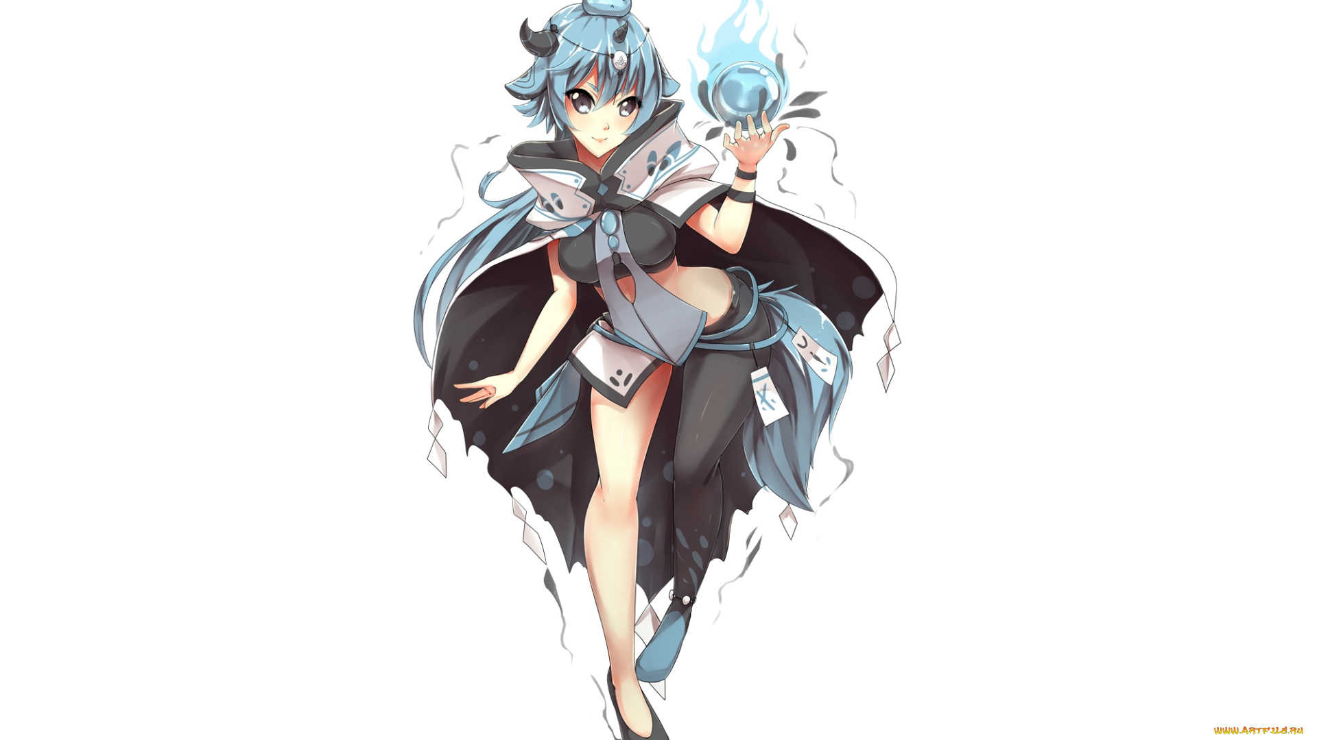 аниме, ангелы, , демоны, магия, девушка, фон