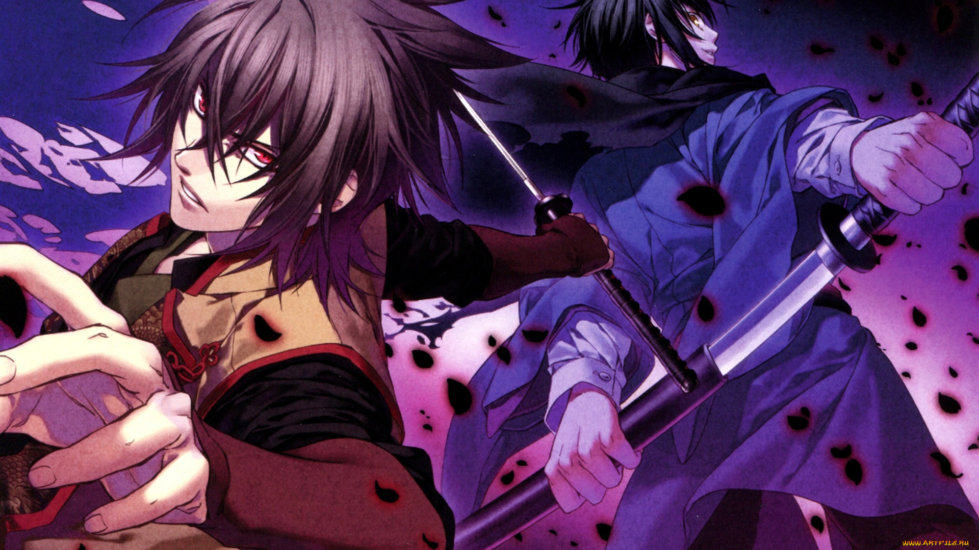 аниме, hakuoki, мечи, парни, hakuouki