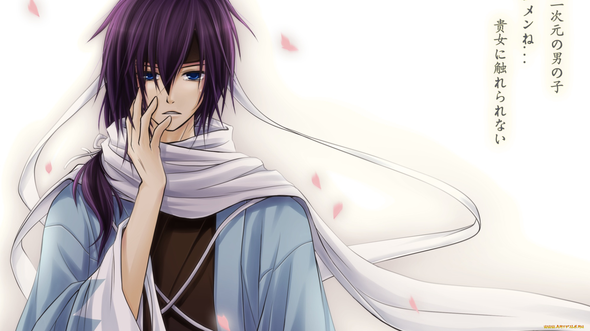аниме, hakuoki, парень, фон