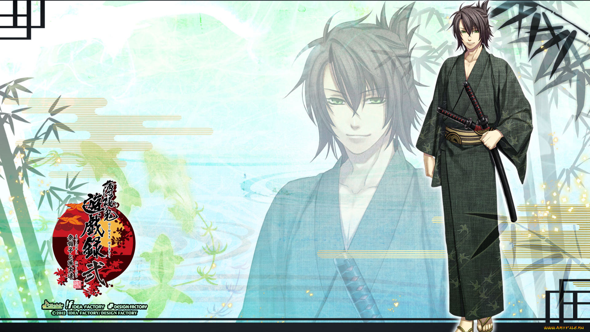 аниме, hakuoki, парень, фон