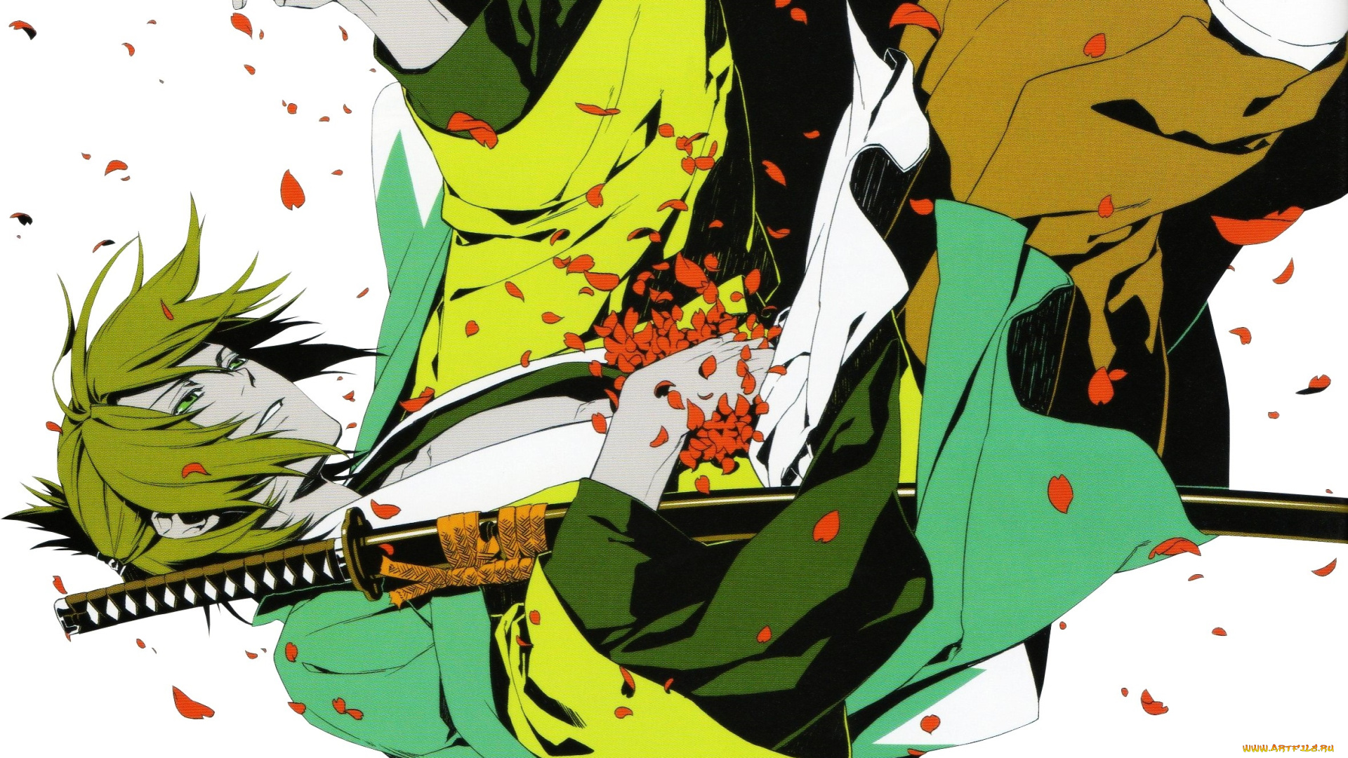 аниме, hakuoki, парень, фон, меч