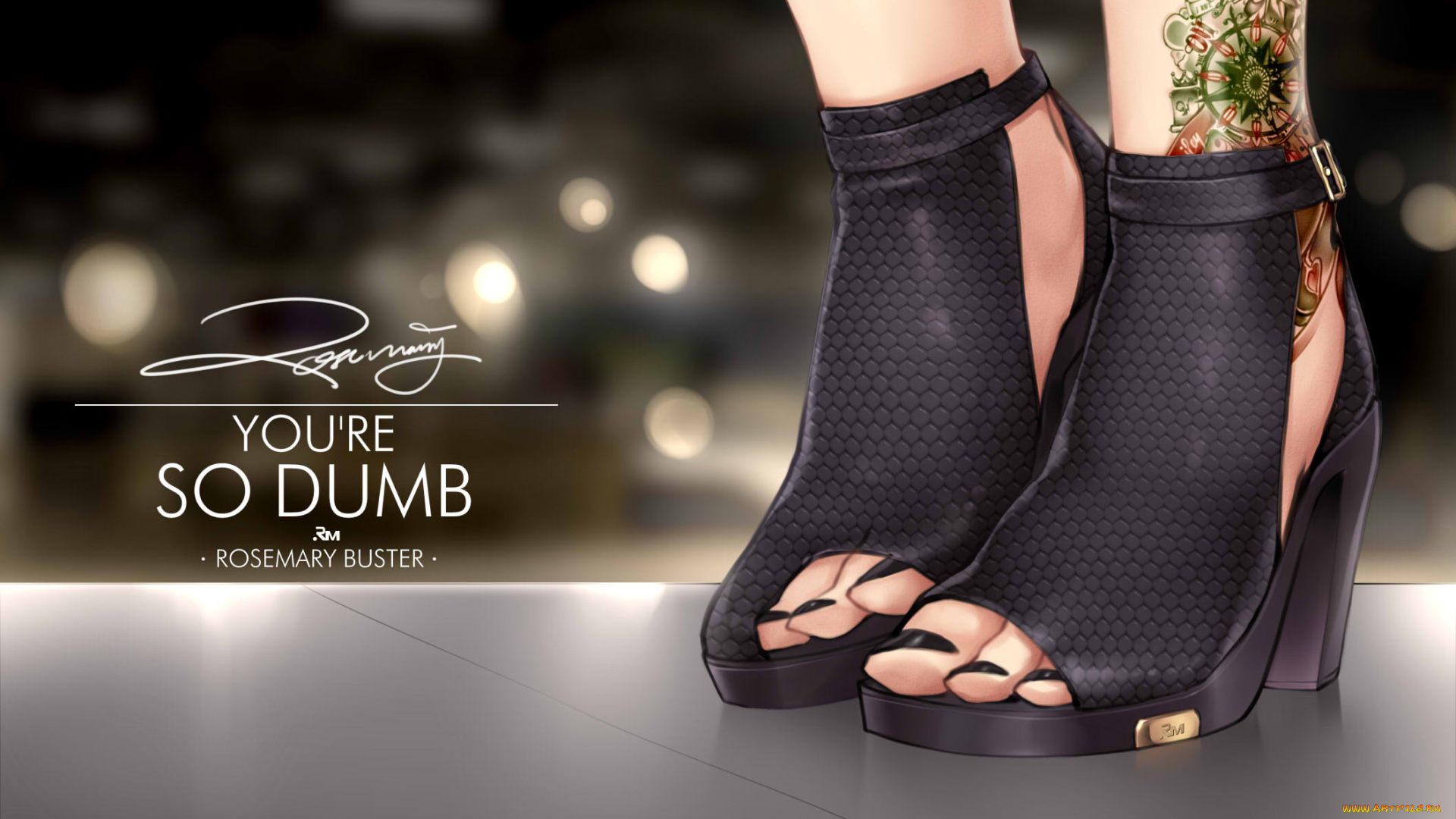 аниме, unknown, , другое, тату, kopianget, ноги, туфли, босоножки