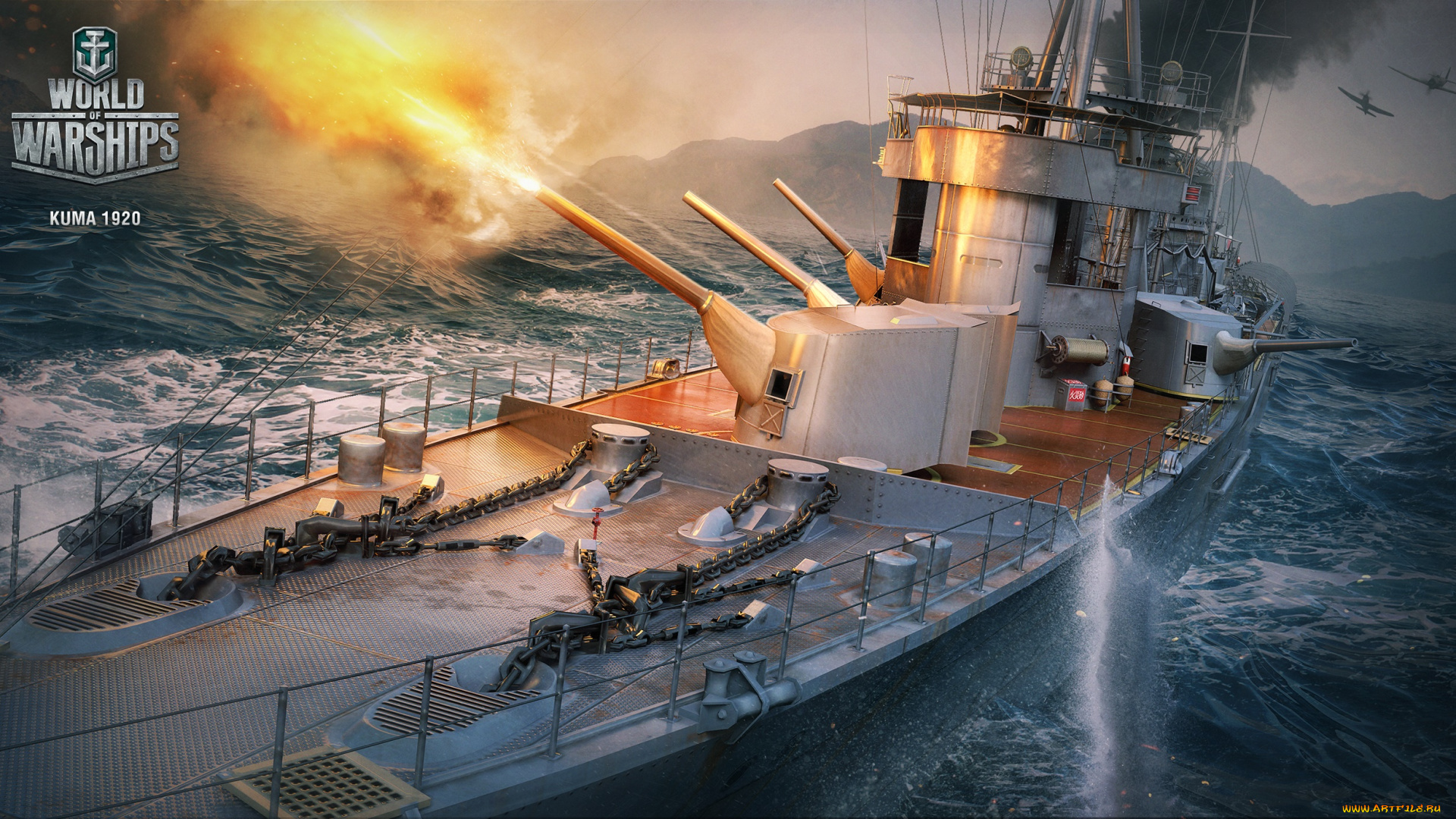 world, of, warships, видео, игры, корабль, море, волны