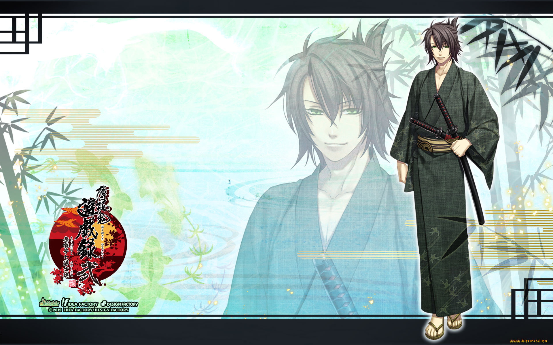 аниме, hakuoki, парень, фон