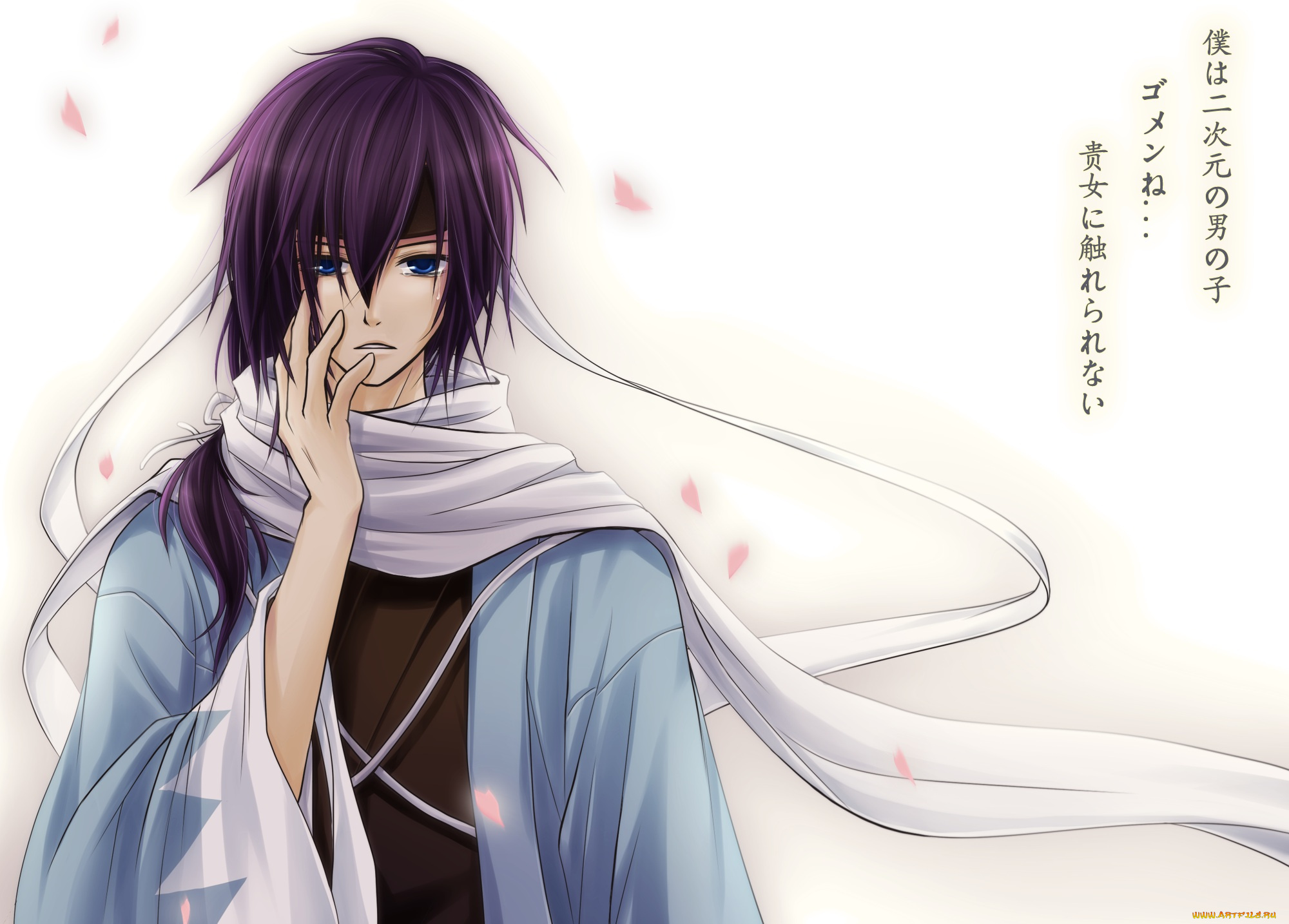 аниме, hakuoki, парень, фон