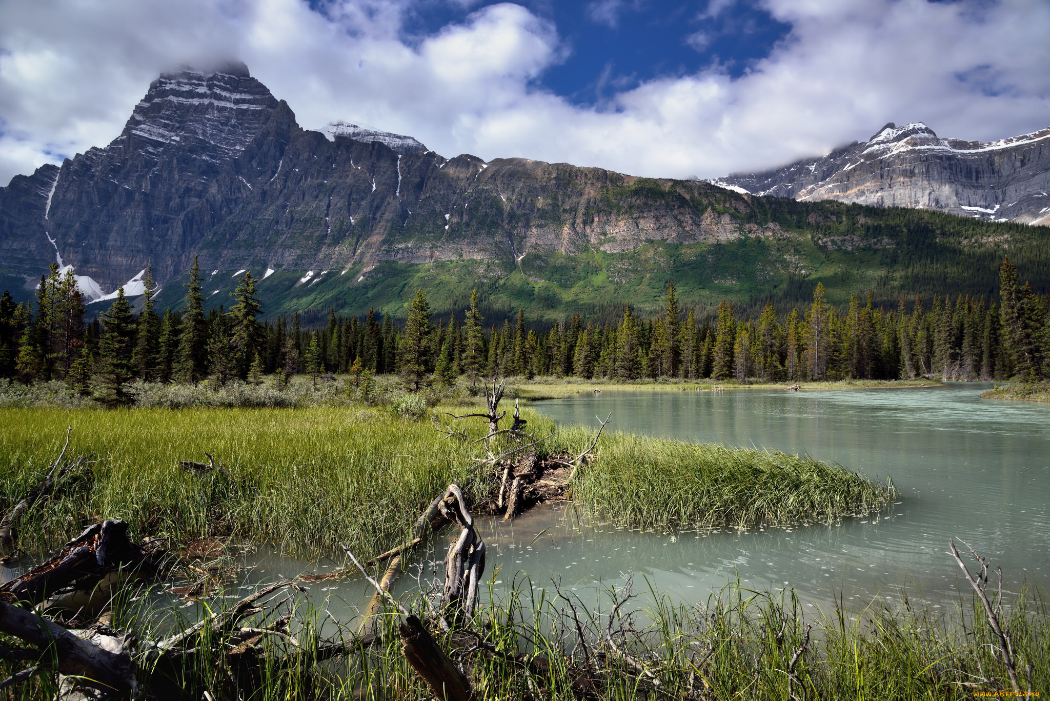 природа, реки, озера, река, горы, лес