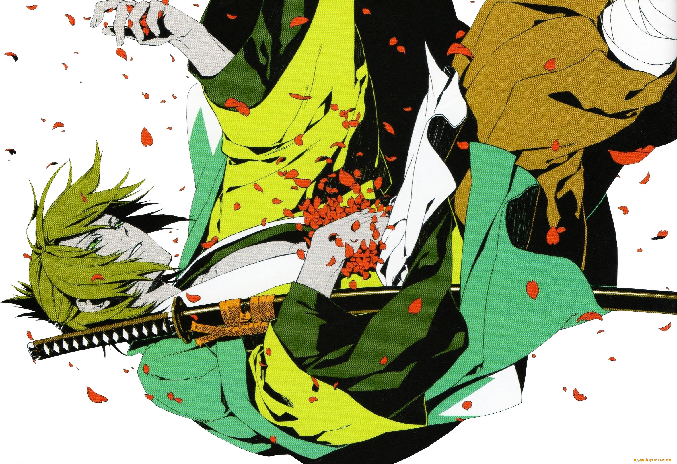 аниме, hakuoki, парень, фон, меч