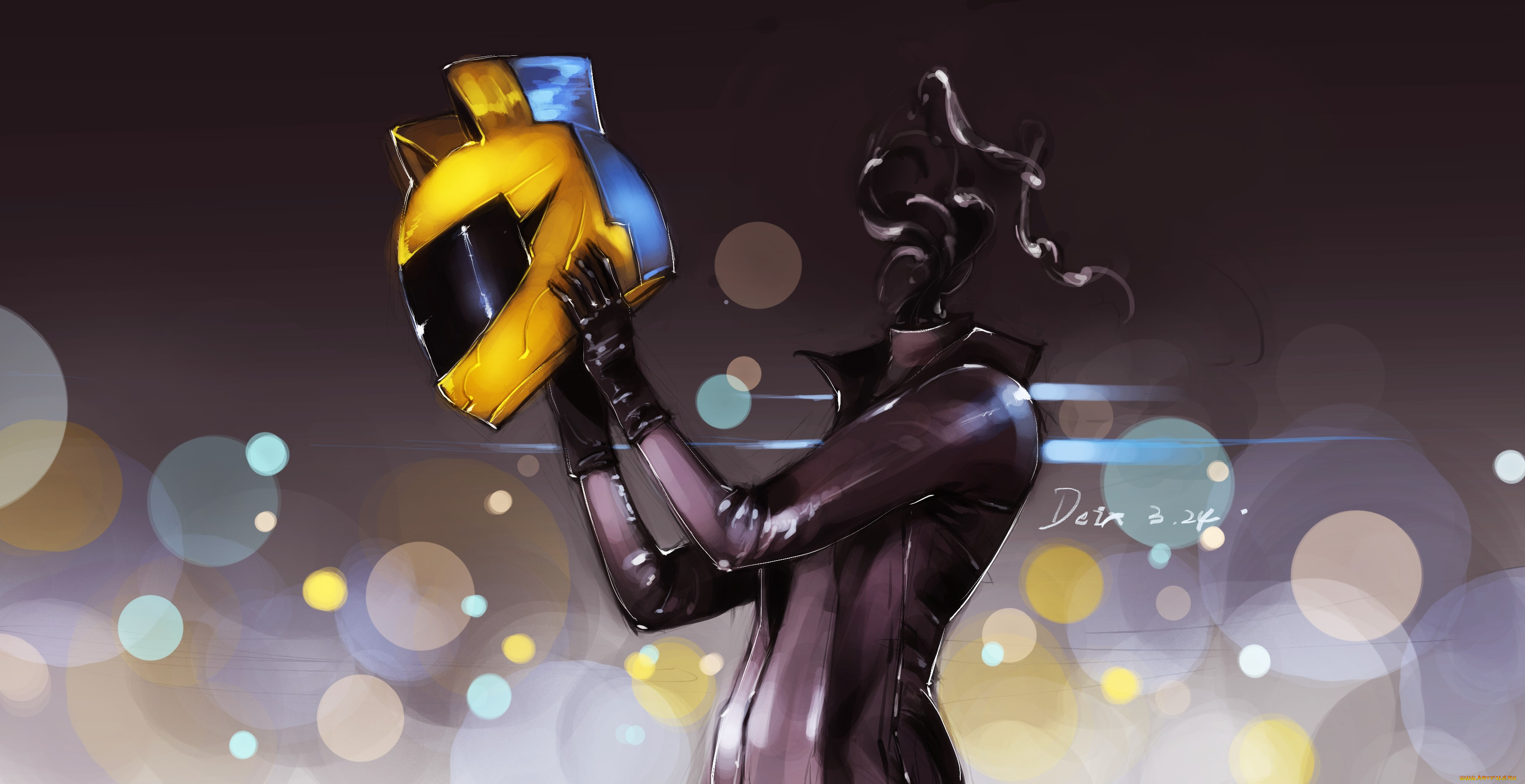 аниме, durarara, без, головы, магия, шлем, celty, sturluson, девушка, kaneko, xz, art