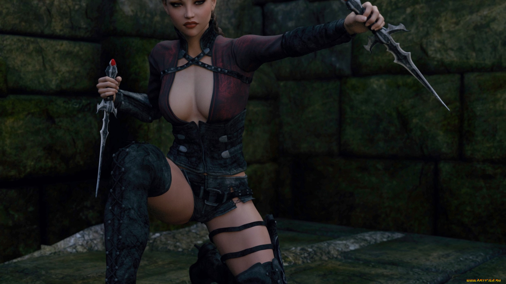 3д, графика, фантазия, , fantasy, взгляд, девушка, фон