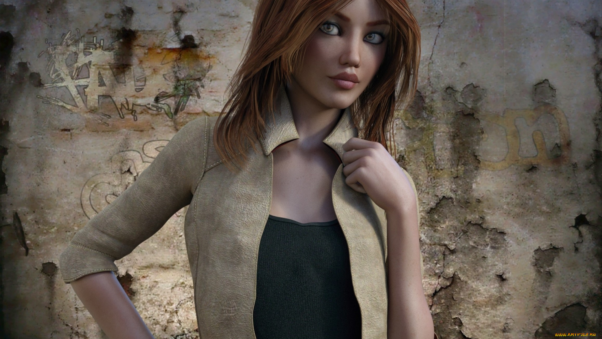 3д, графика, люди, , people, взгляд, девушка, фон