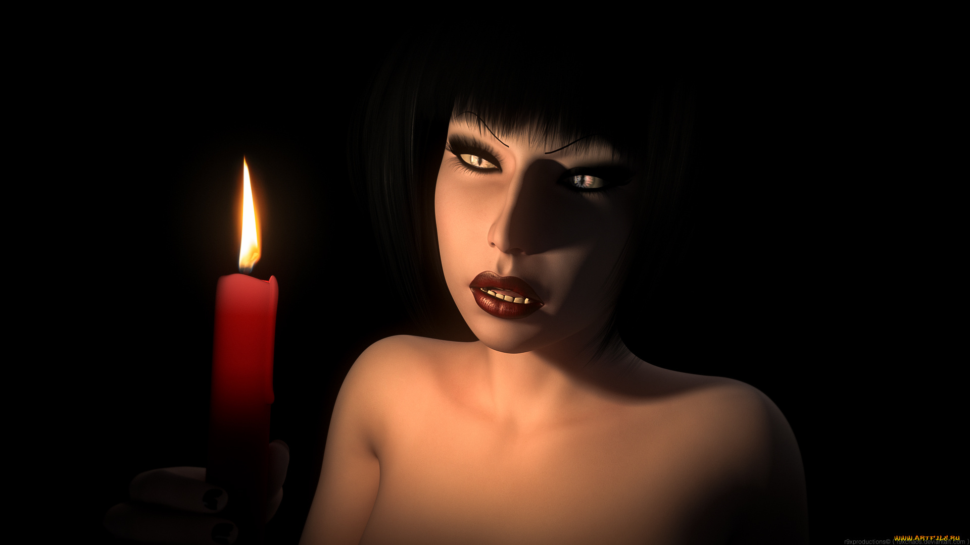 3д, графика, портрет, , portraits, взгляд, фон, девушка