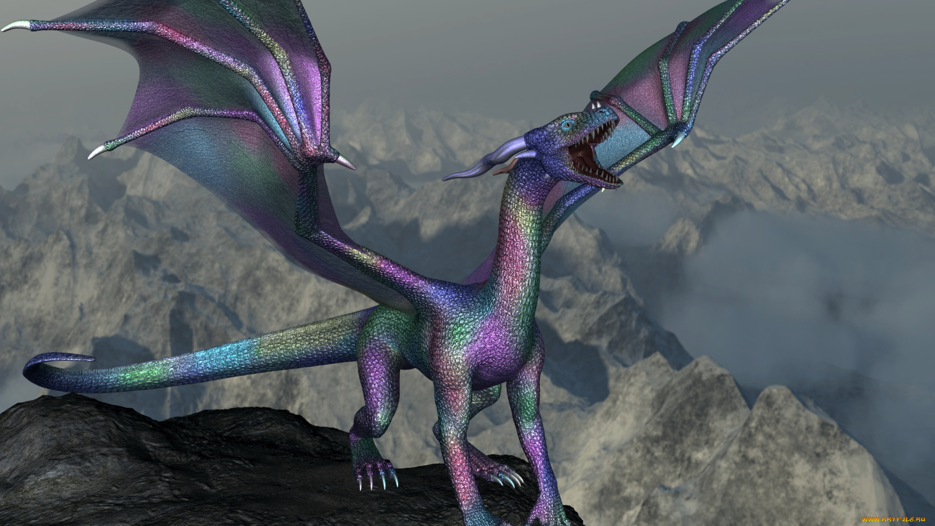 3д, графика, существа, , creatures, дракон