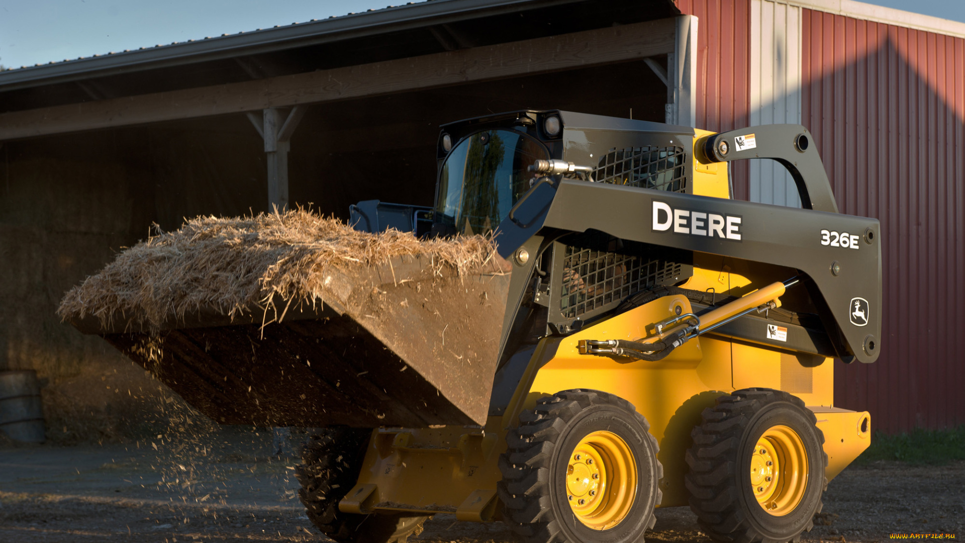 техника, фронтальные, погрузчики, john, deere