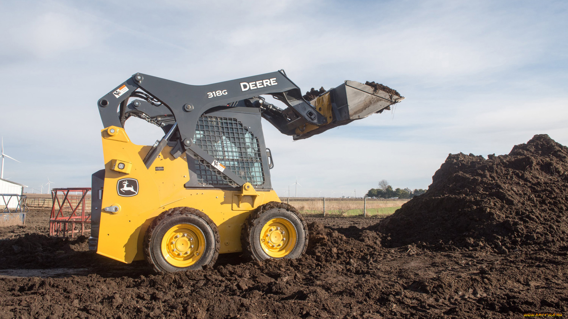 техника, фронтальные, погрузчики, john, deere