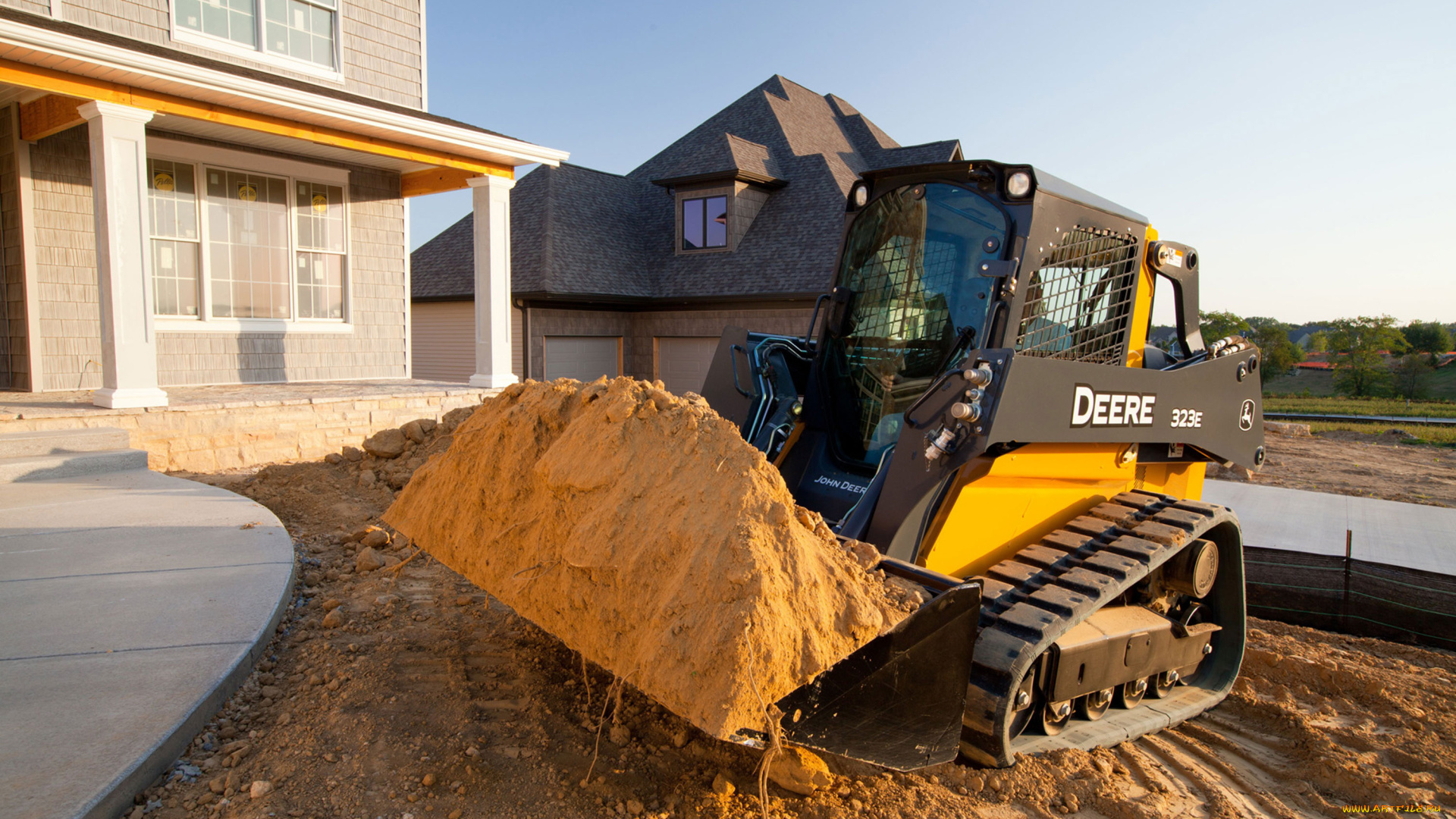 техника, фронтальные, погрузчики, john, deere