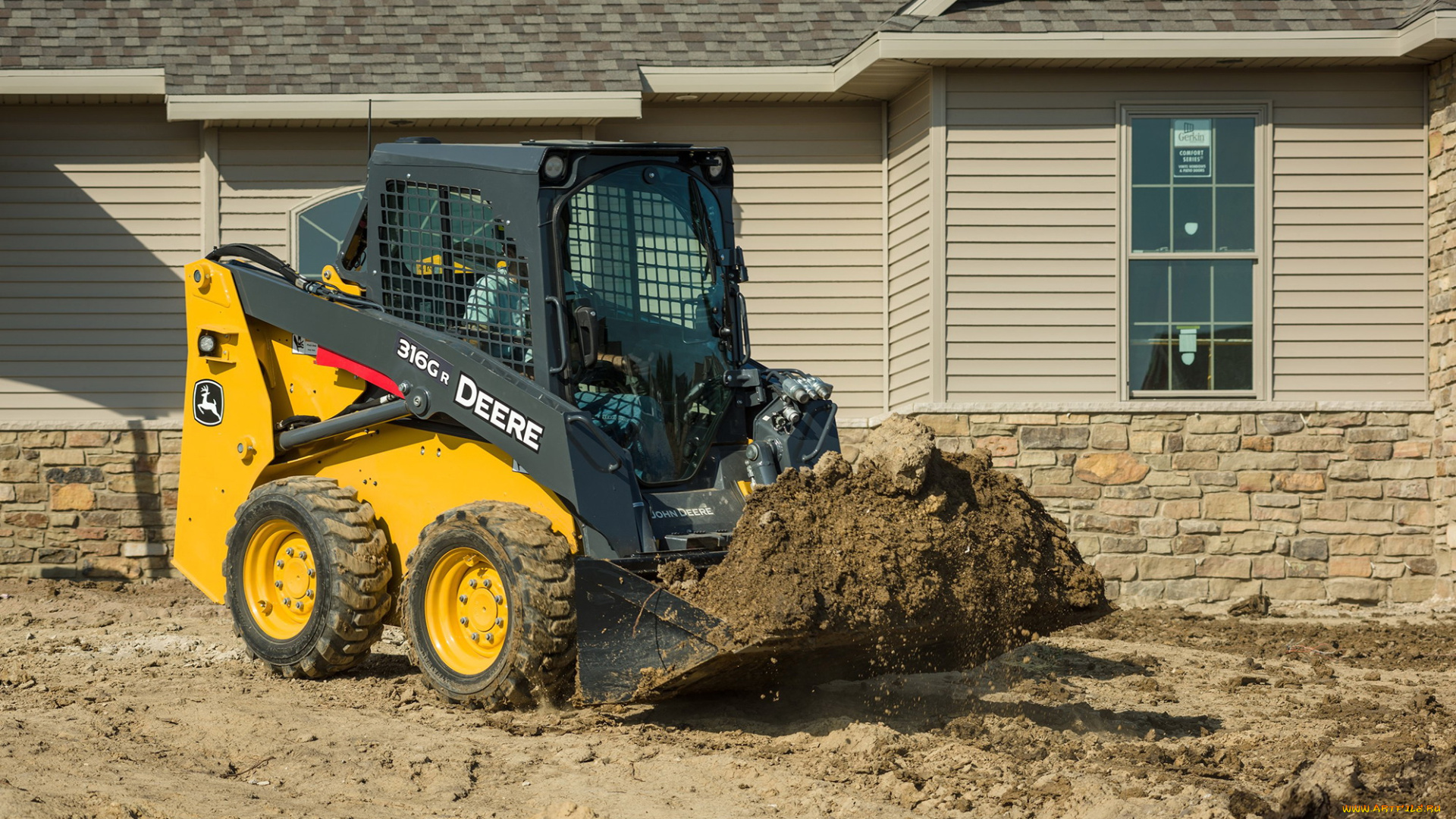 техника, фронтальные, погрузчики, john, deere