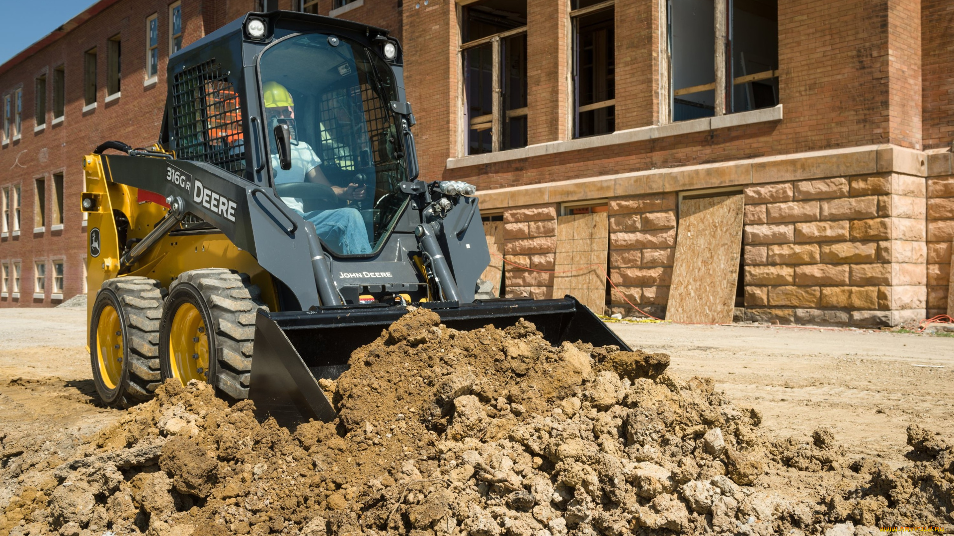 техника, фронтальные, погрузчики, john, deere