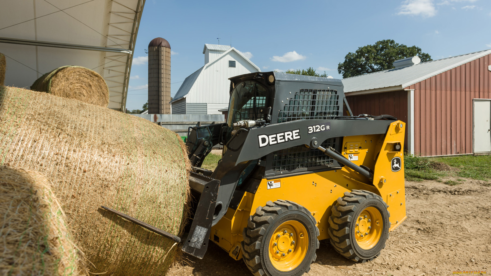 техника, фронтальные, погрузчики, john, deere