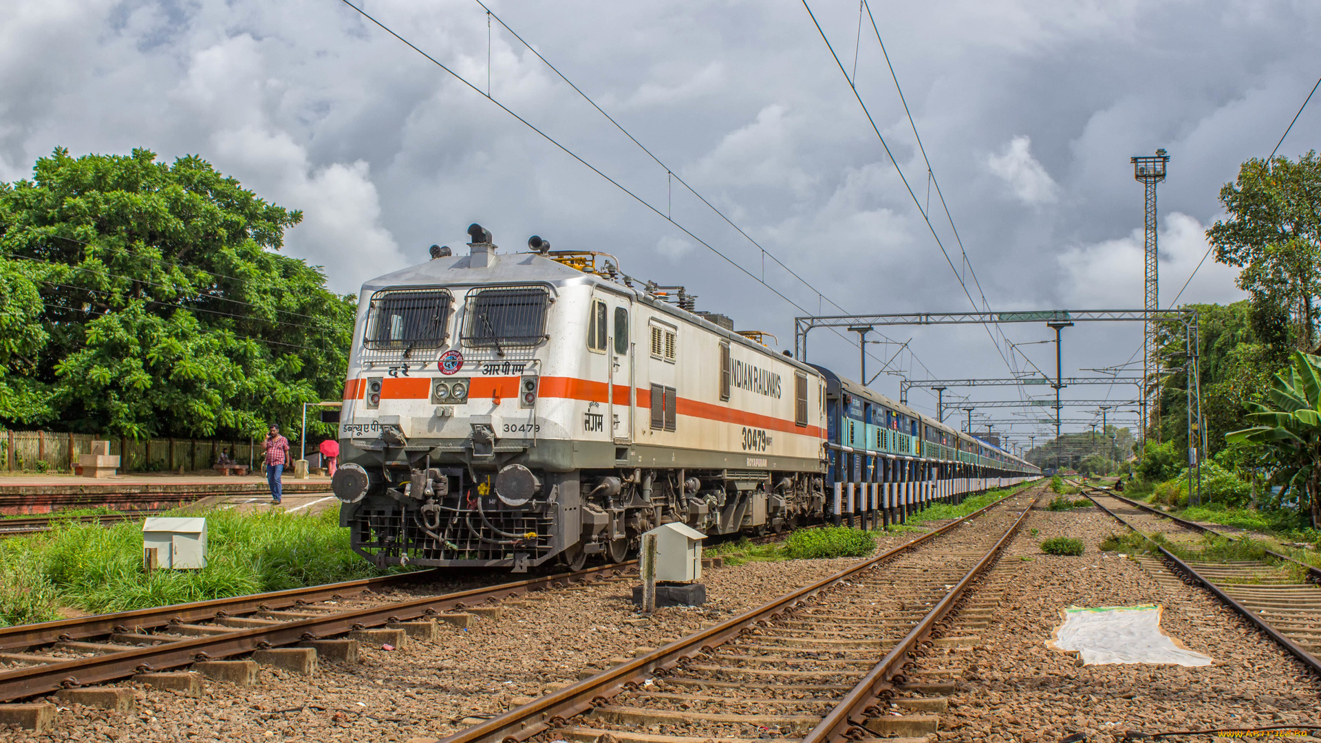 техника, поезда, рельсы, локомотив, состав