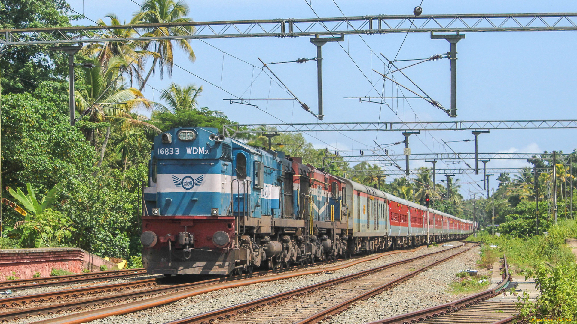 техника, поезда, состав, рельсы, локомотив