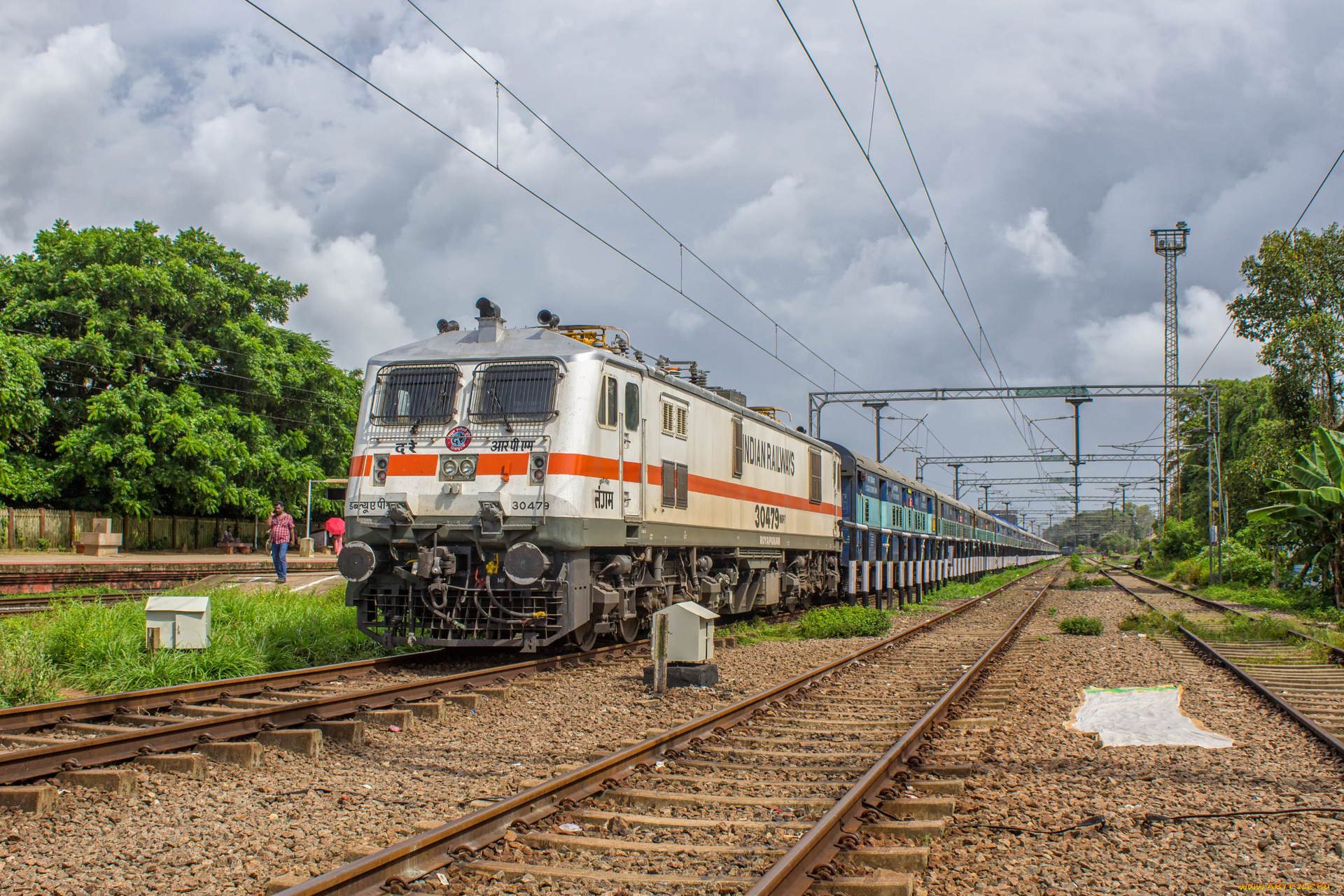 техника, поезда, рельсы, локомотив, состав