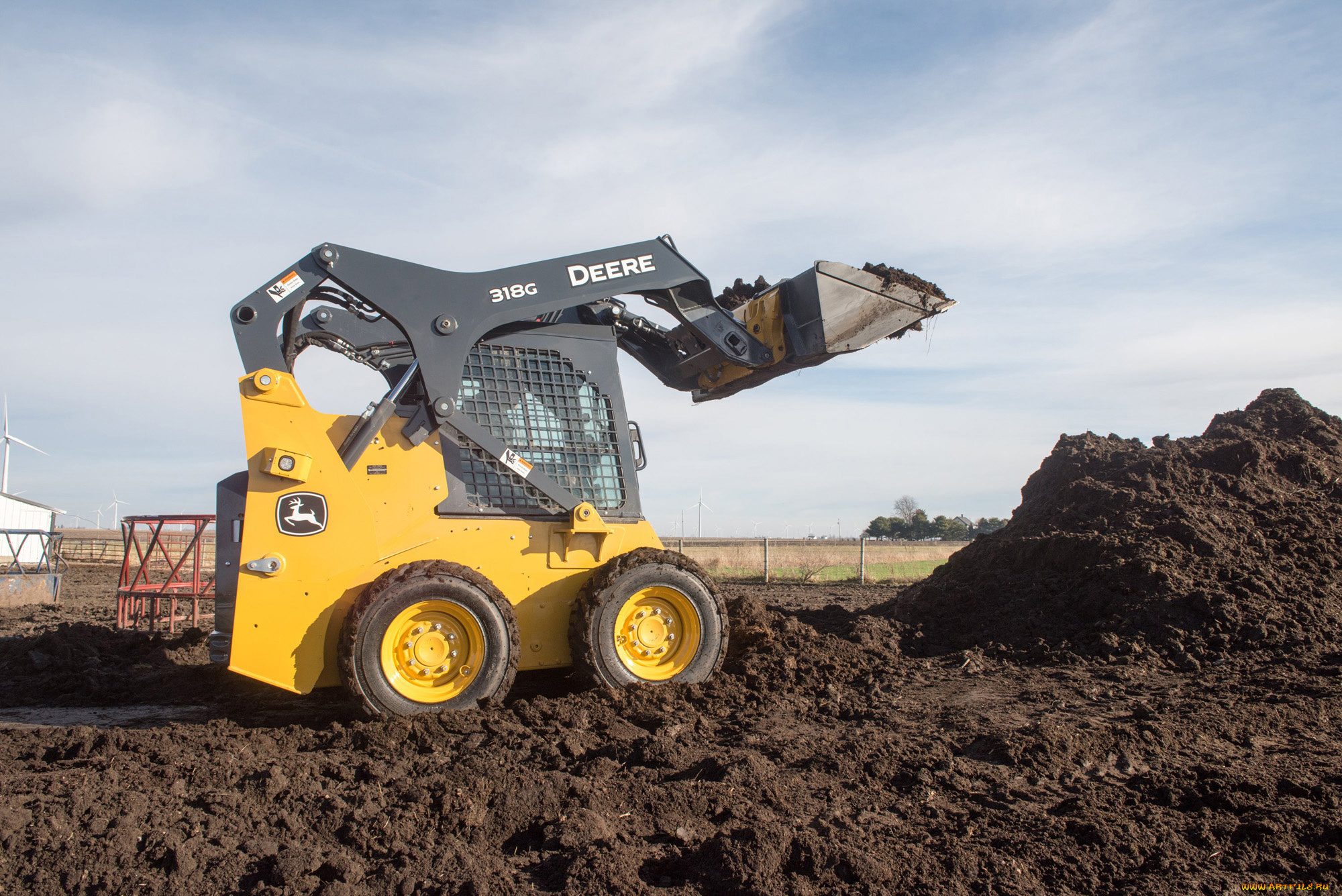 техника, фронтальные, погрузчики, john, deere