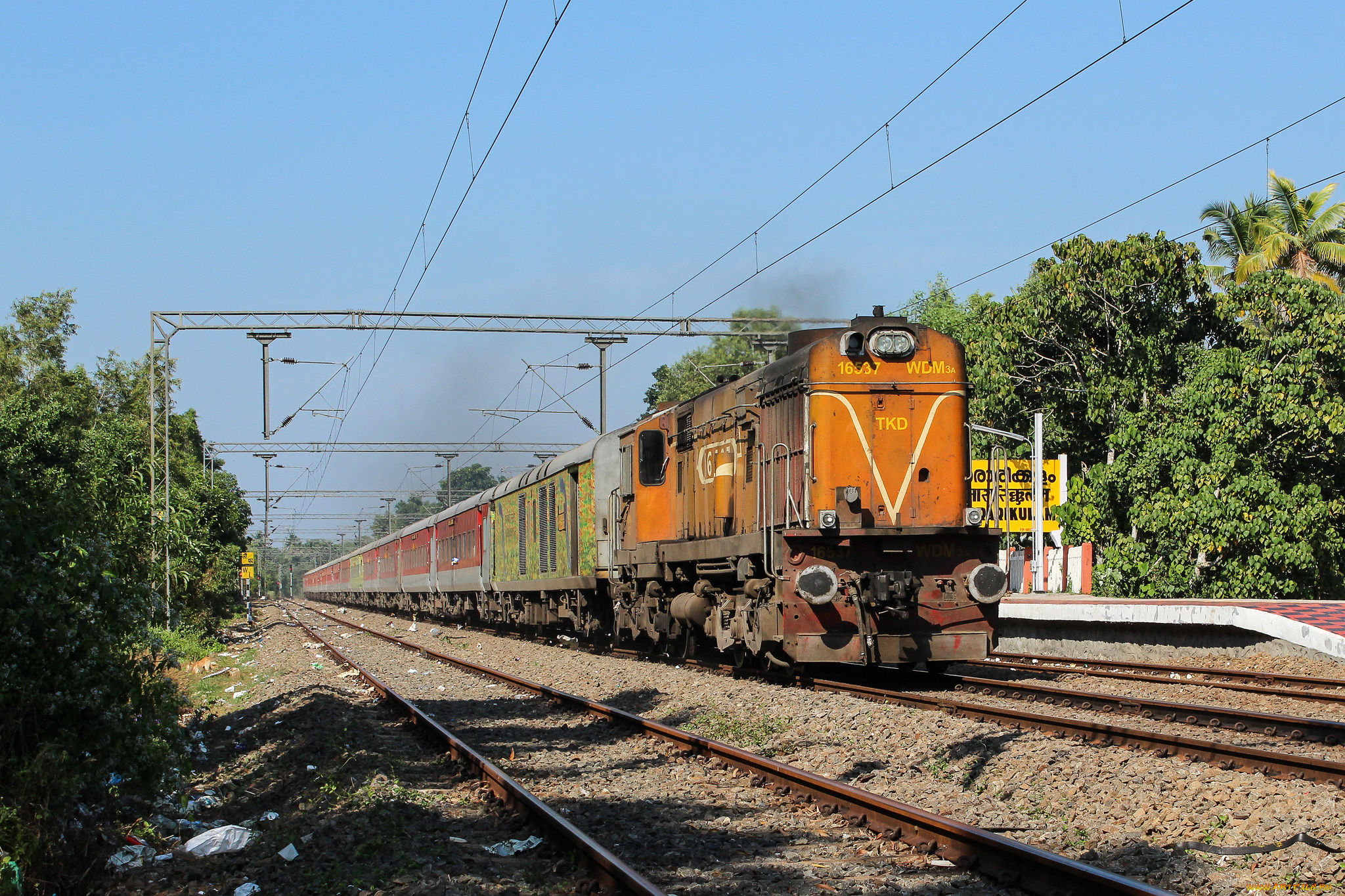 техника, поезда, состав, локомотив, рельсы