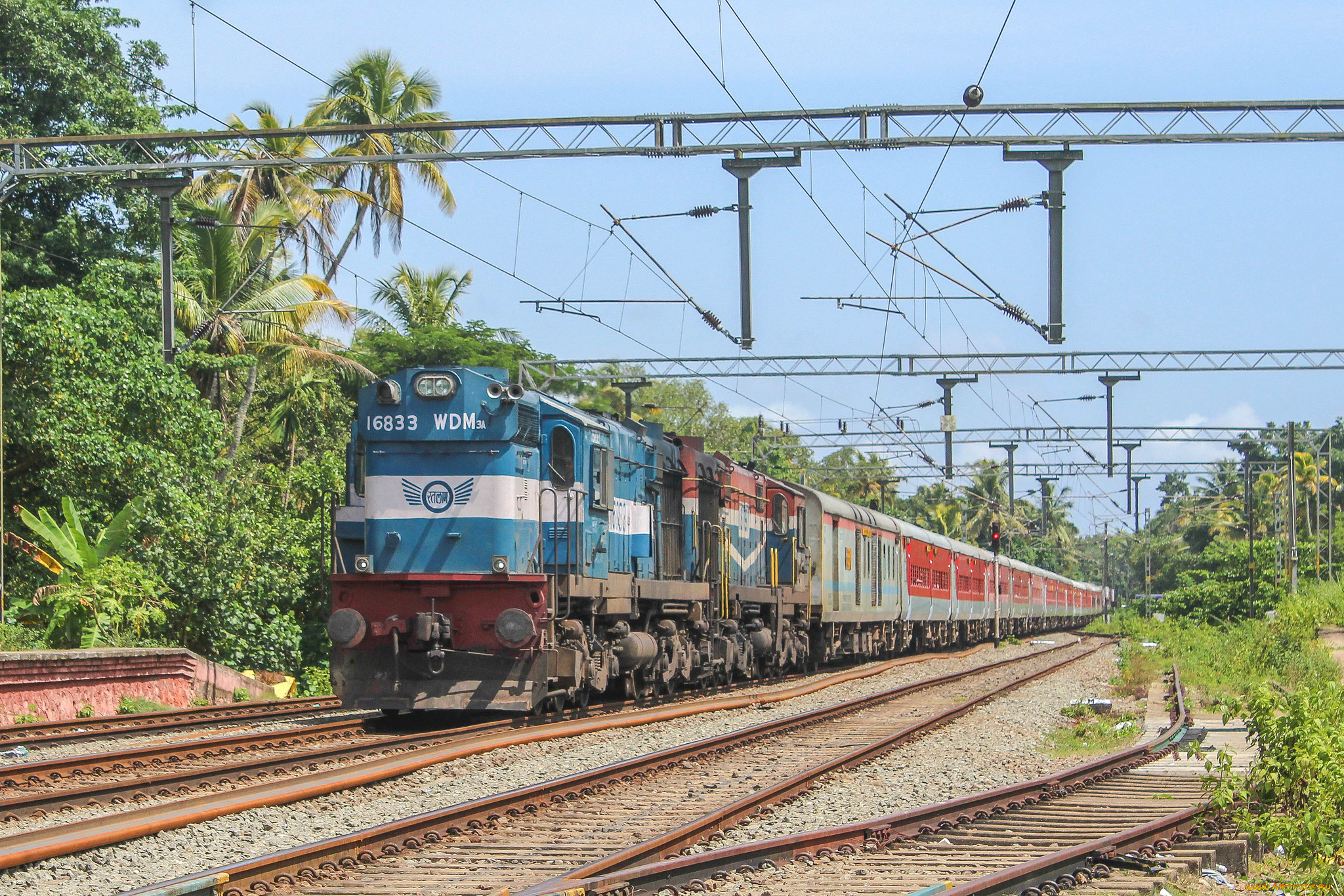 техника, поезда, состав, рельсы, локомотив