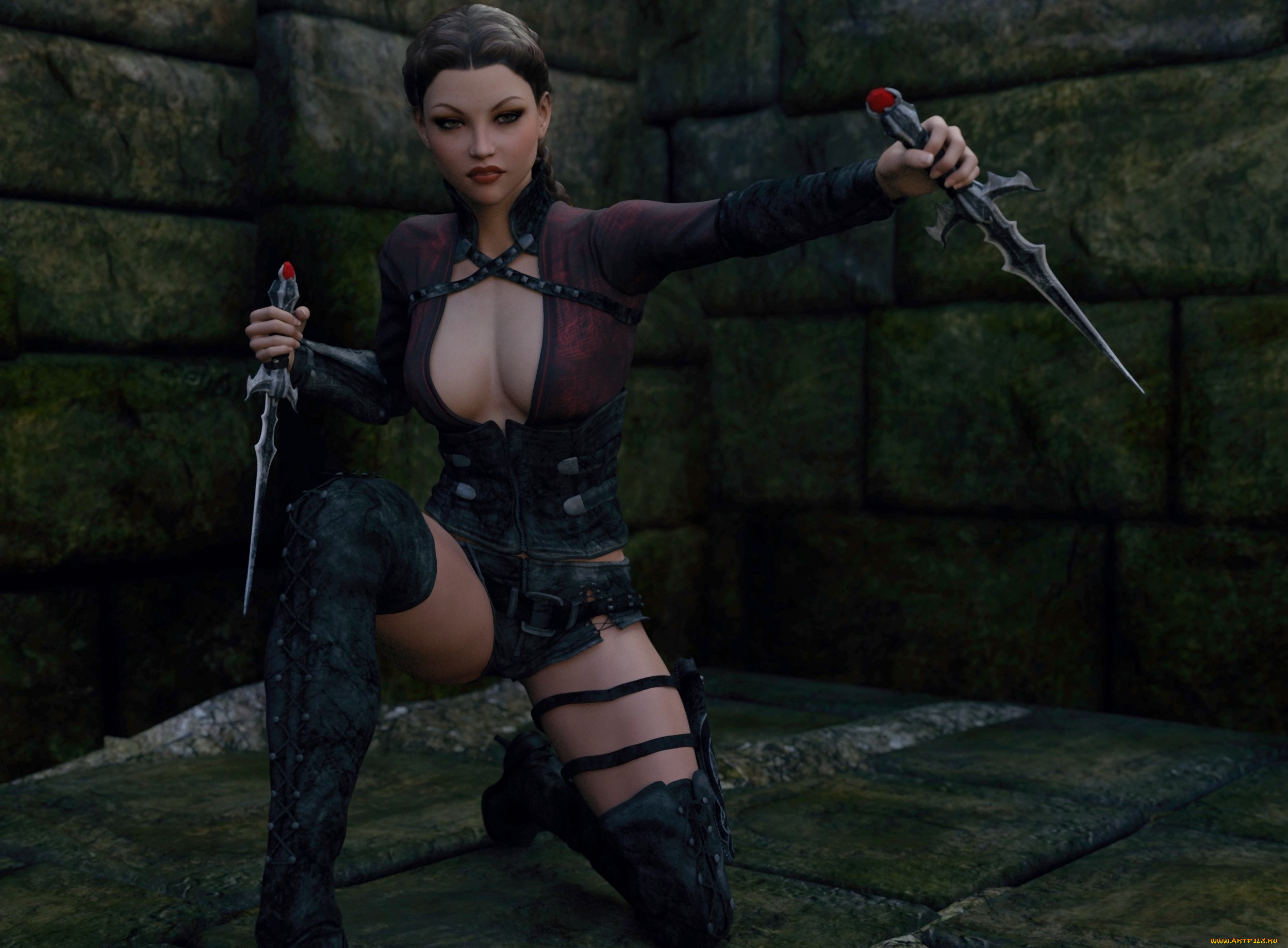 3д, графика, фантазия, , fantasy, взгляд, девушка, фон