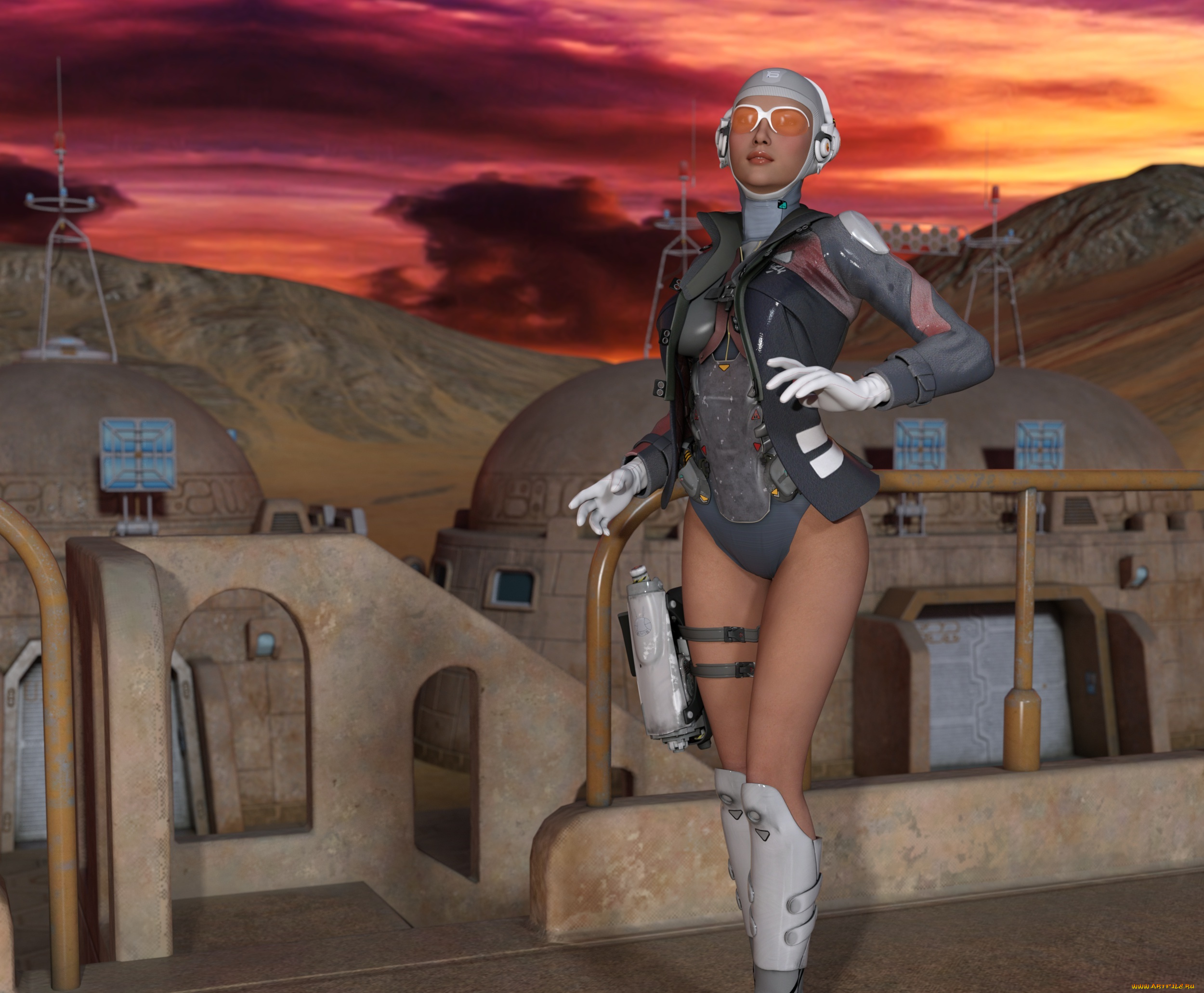 3д, графика, фантазия, , fantasy, девушка, взгляд, фон