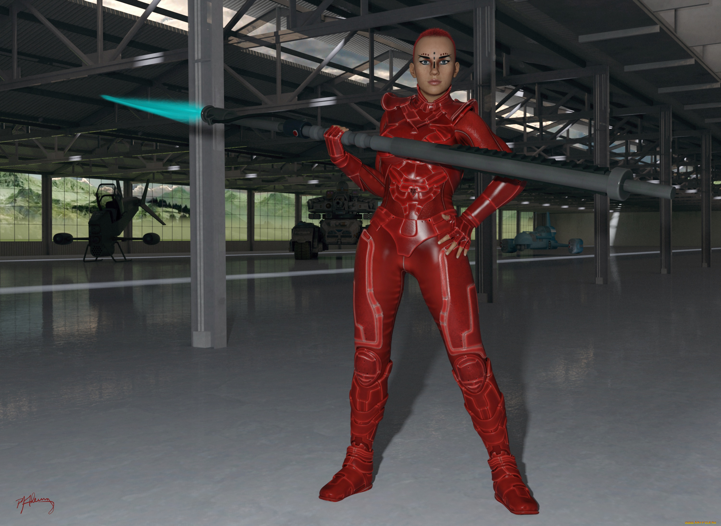 3д, графика, фантазия, , fantasy, девушка, фон, взгляд