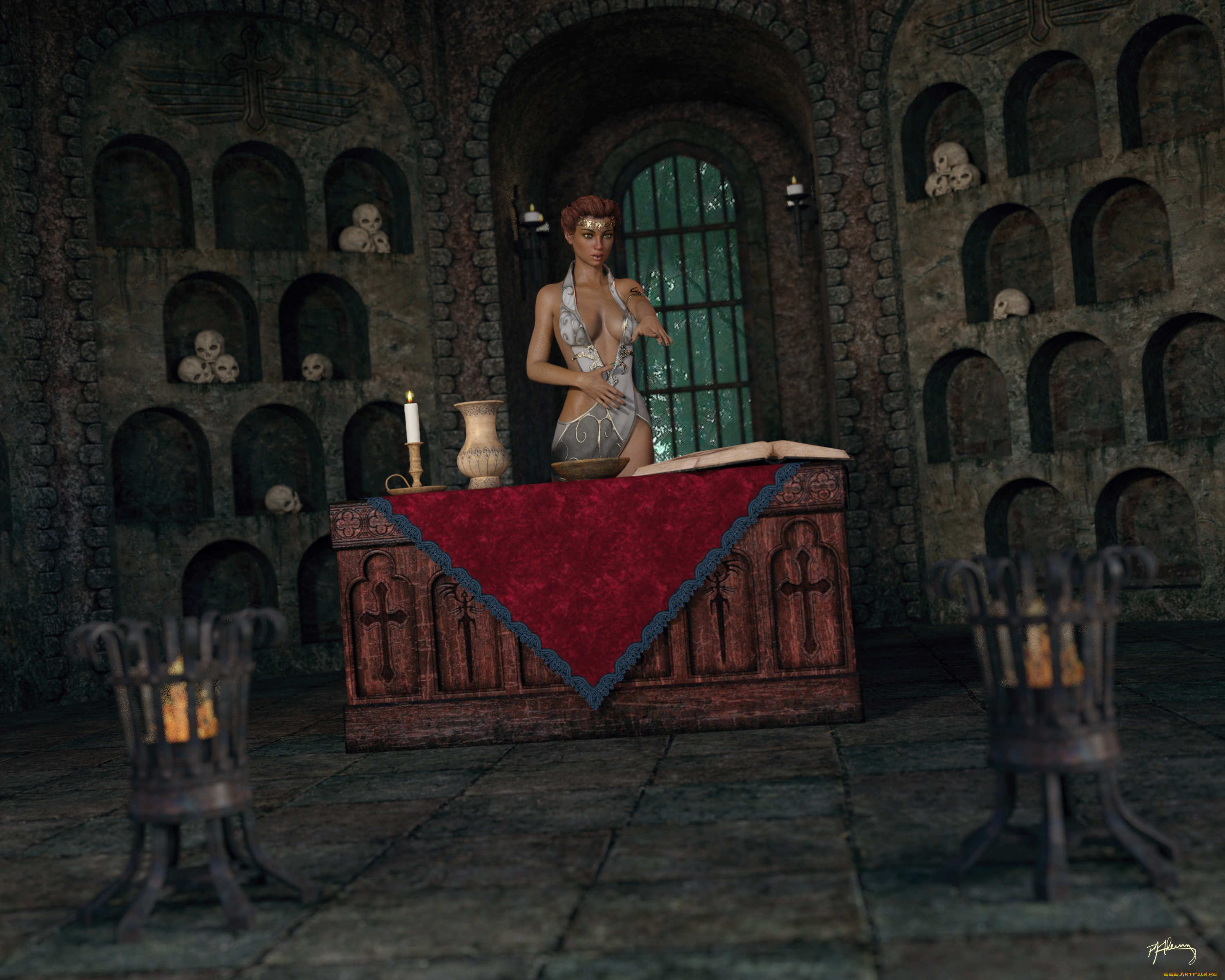 3д, графика, эльфы, , elves, фон, взгляд, эльфийка