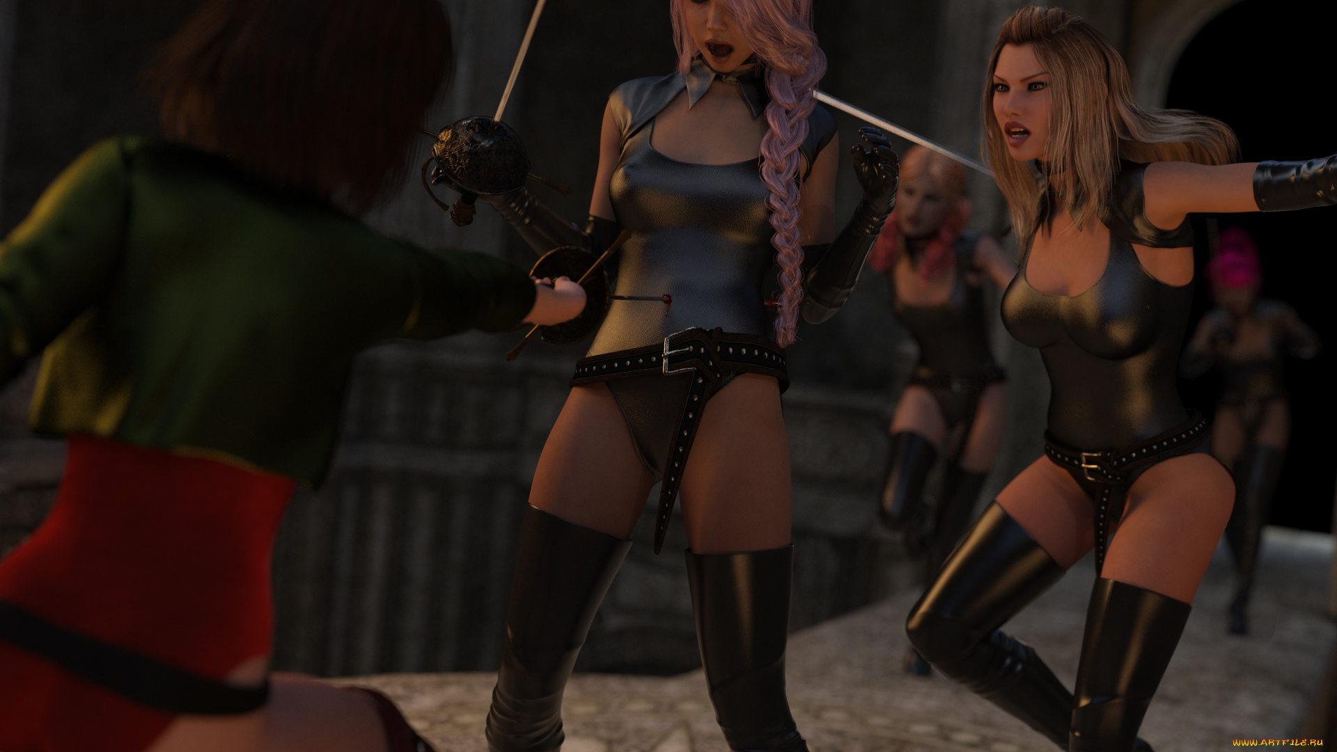 3д, графика, фантазия, , fantasy, фон, взгляд, девушка