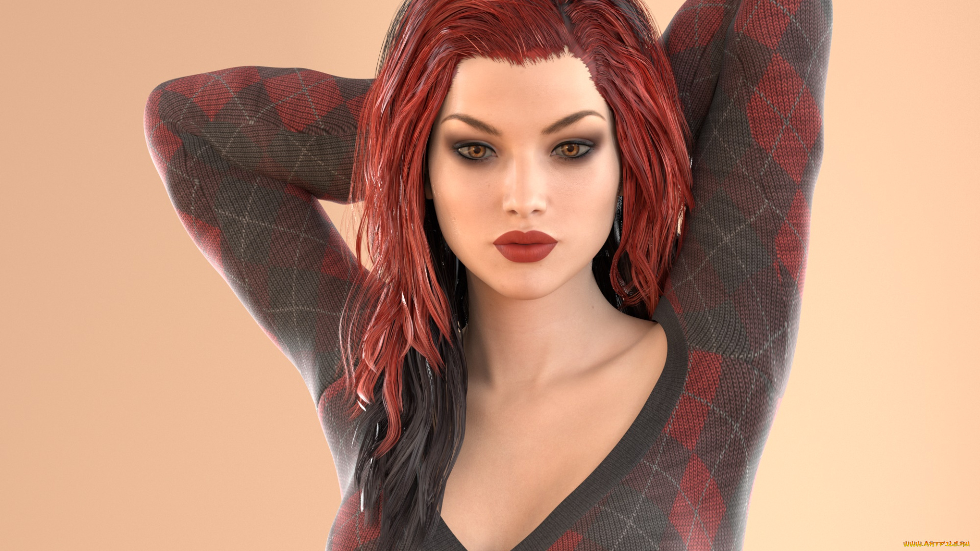 3д, графика, люди, , people, фон, взгляд, девушка